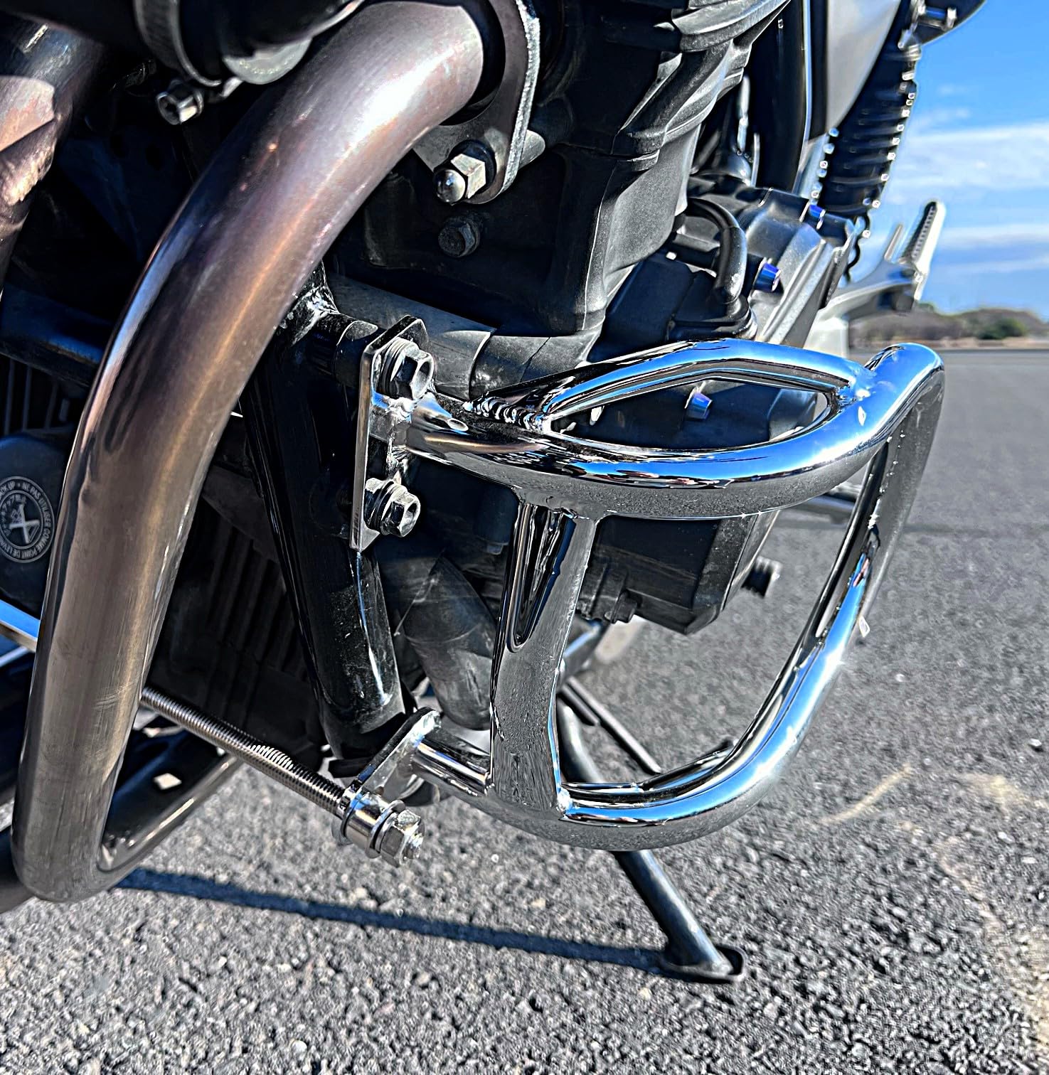 Amazon | NC42 CB400SF カスタム エンジンガード メッキ