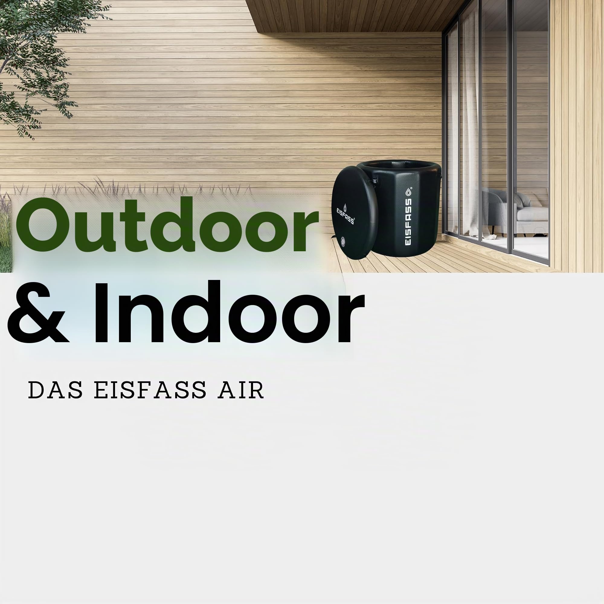 Air extra Isolierung (100 cm Ø x 95 cm hoch) für Erwachsene ideal fürs Eisbad ca. 350 Liter Eistonne Kältetherapie Regeneration nach dem Sport Eisbaden