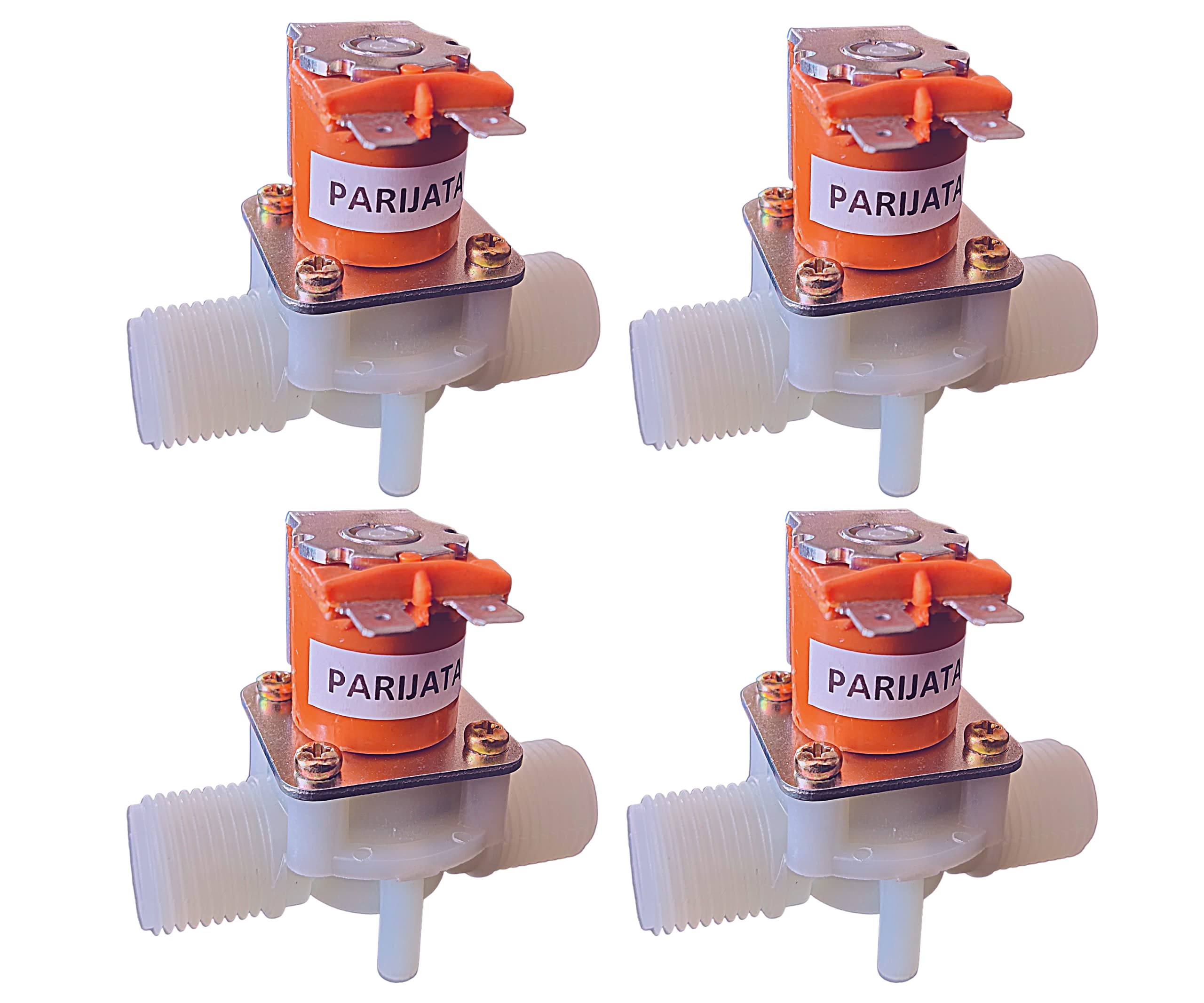 Parijata 12 volts DC Inlet/Outlet Diaphragm Solenoid Valve for RO Plant, Irrigation, Hydroponics, Aquaponics, Aquarium, 1/2 inch x 1/2 inch (1)