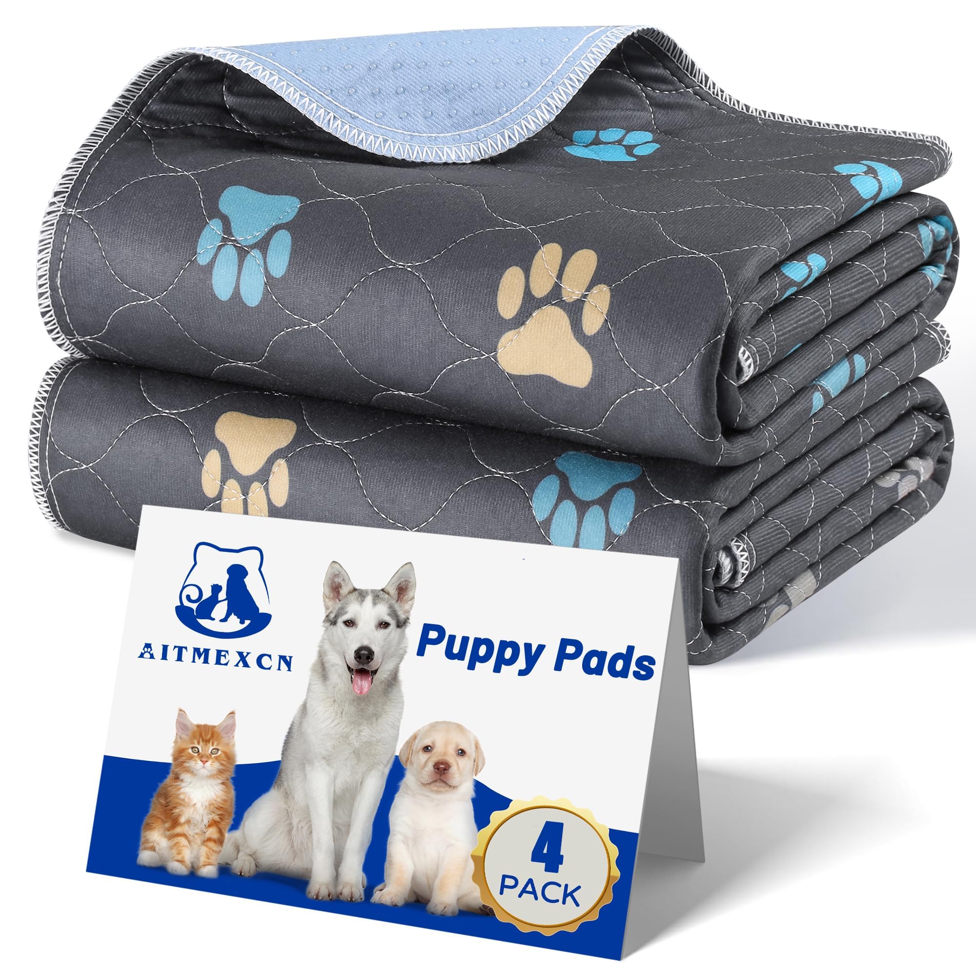 Tapis hygiéniques lavables pour chiot avec séchage rapide et absorption maximale