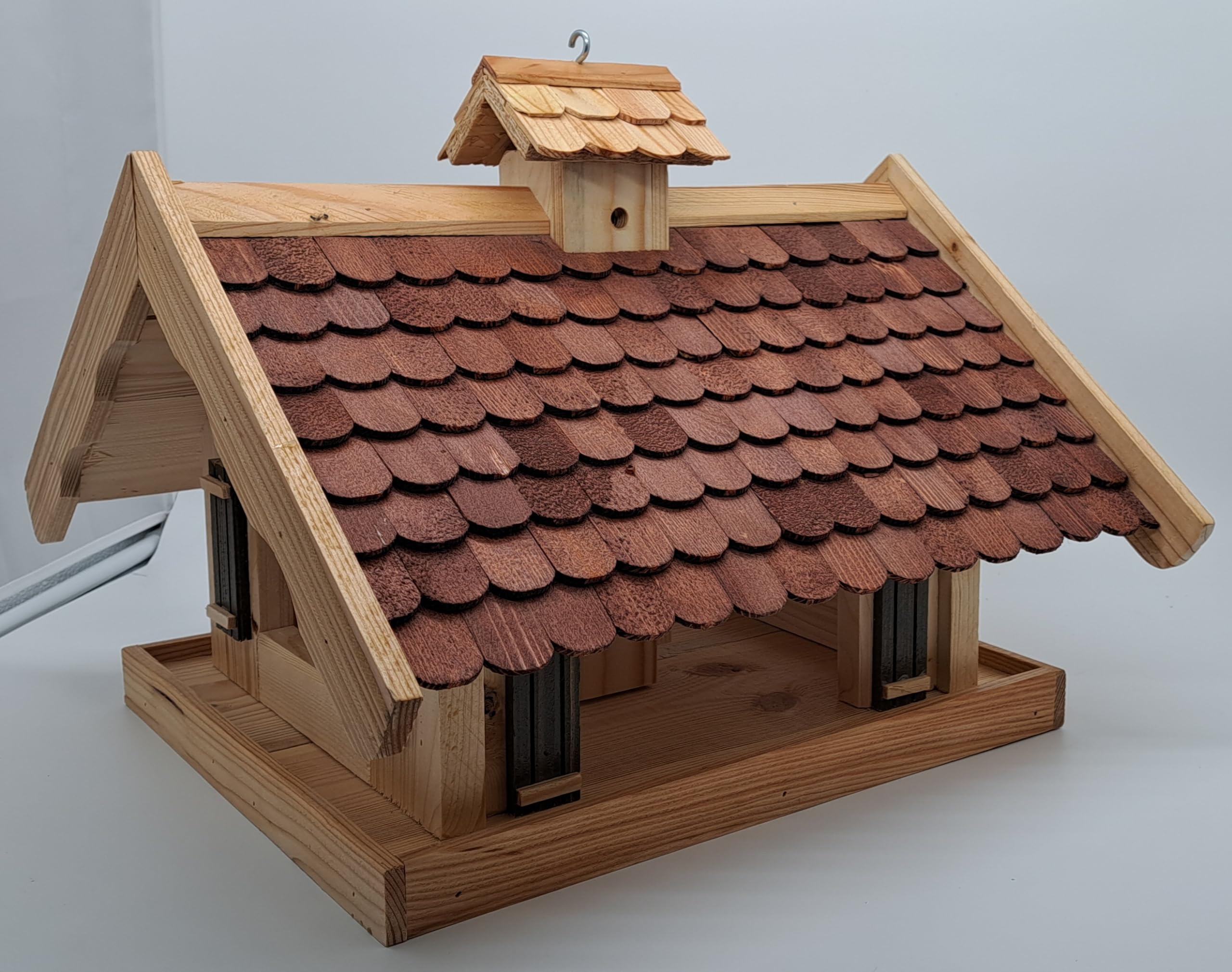 Vogelhaus Almhütte Vogelhaus Futtersilo Futterhaus Vogelfutter Vogelvilla Vogel in braun AB-1
