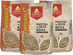 3 Proteínas De Soja Média Clara 400g Livre De Transgênicos