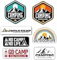 19個　キャンプ　ステッカー　アウトドア Amazon.co.jp: オリジナルデザインストア 【HAVE A GOOD CAMP