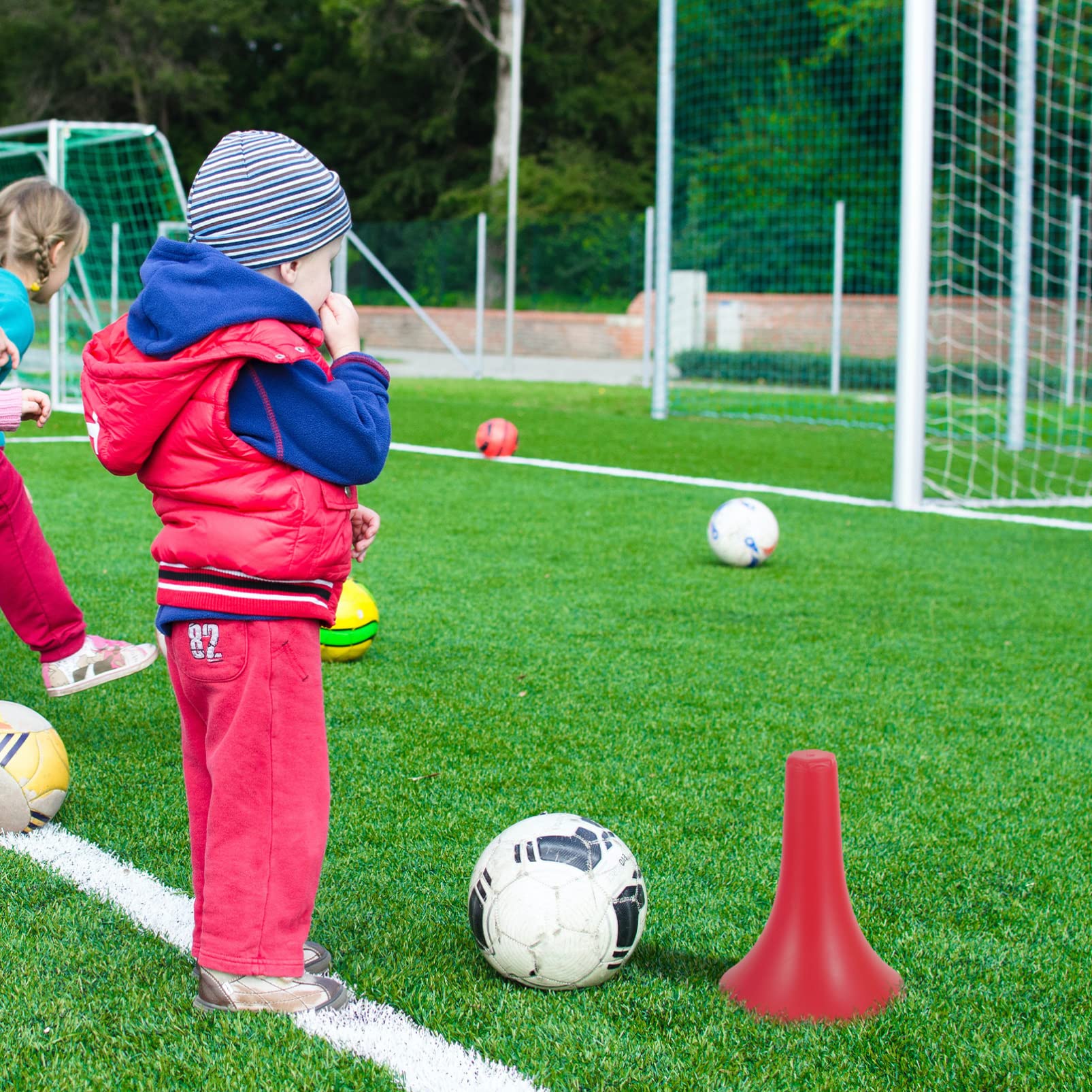 VANZACK 10 Piezas Barricada De Bocina De Fútbol Conos De Agilidad Deportiva Conos De Patinaje sobre Ruedas Conos De Plastico para Entrenamiento Mini Fútbol Universal Accesorios Páginas