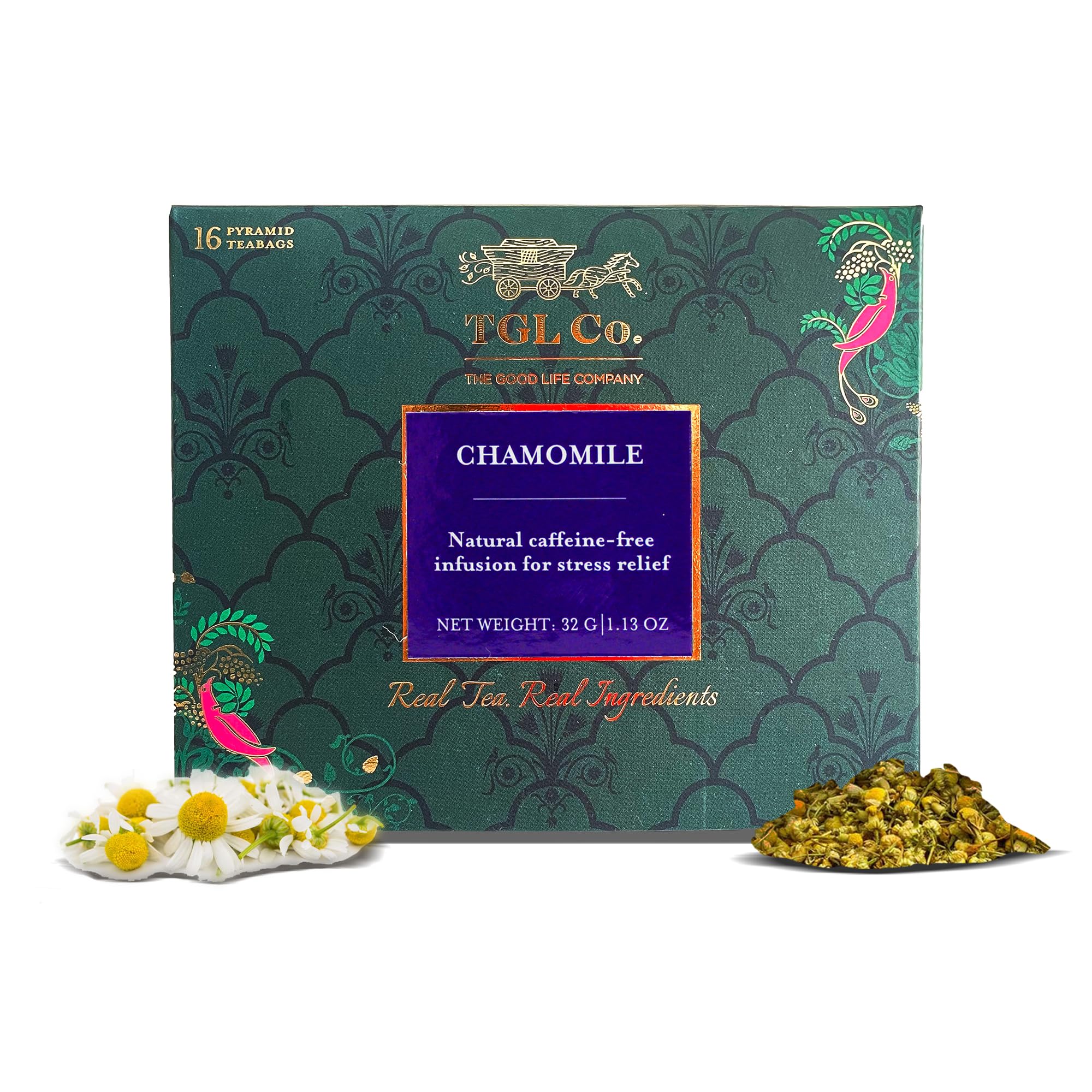TGL Co. Chamomile Tea | Green Tea |16 Tea Bags | Chamomile tea for Sleep | Reduce Anxiety | Promote Digestive Health (B0C949PK38) Amazon Price History, Amazon Price Tracker