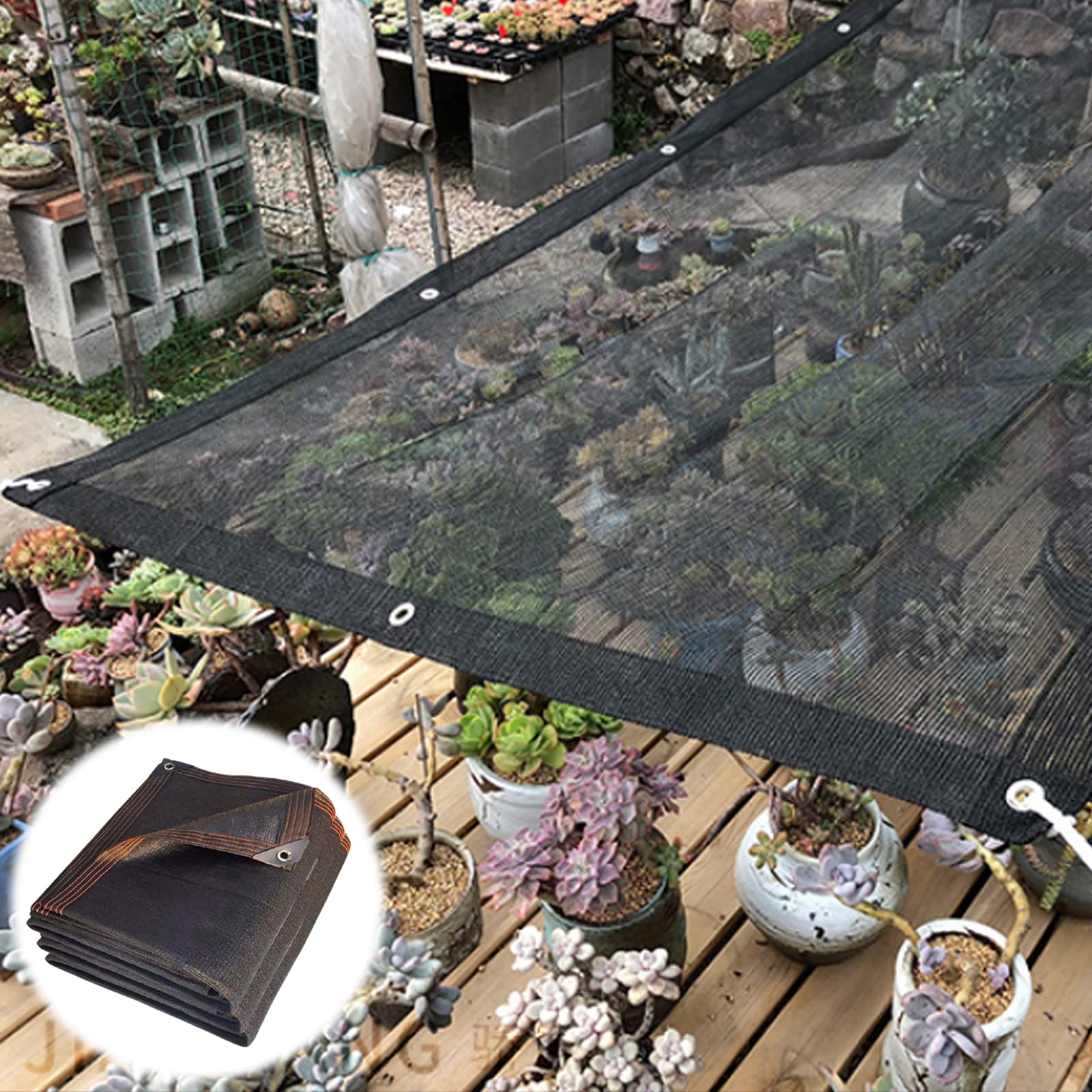 VHcgCGJ Shade Net, 50% UV Resistant Sunblock Cloth for Greenhouse Garden Patio Canopy Shading Net with Grommets and Rope(10x10m)
