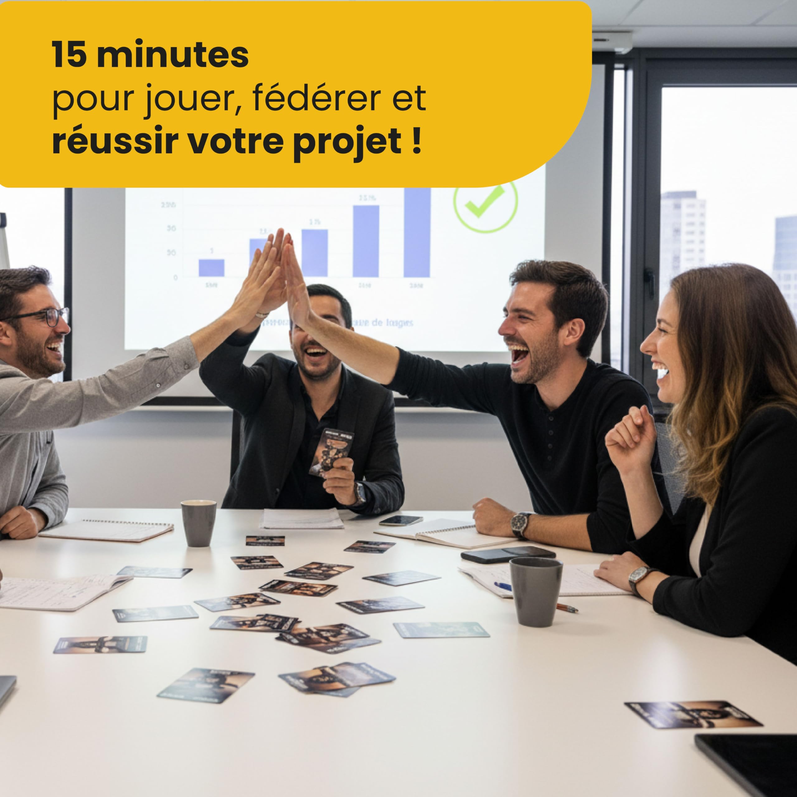 Jeu Revue de projet© | 64 cartes pour réussir vos réunions de pilotage | Structuration & décisions claires en 15 min | Outil de gestion de projet collaboratif et management d’équipe