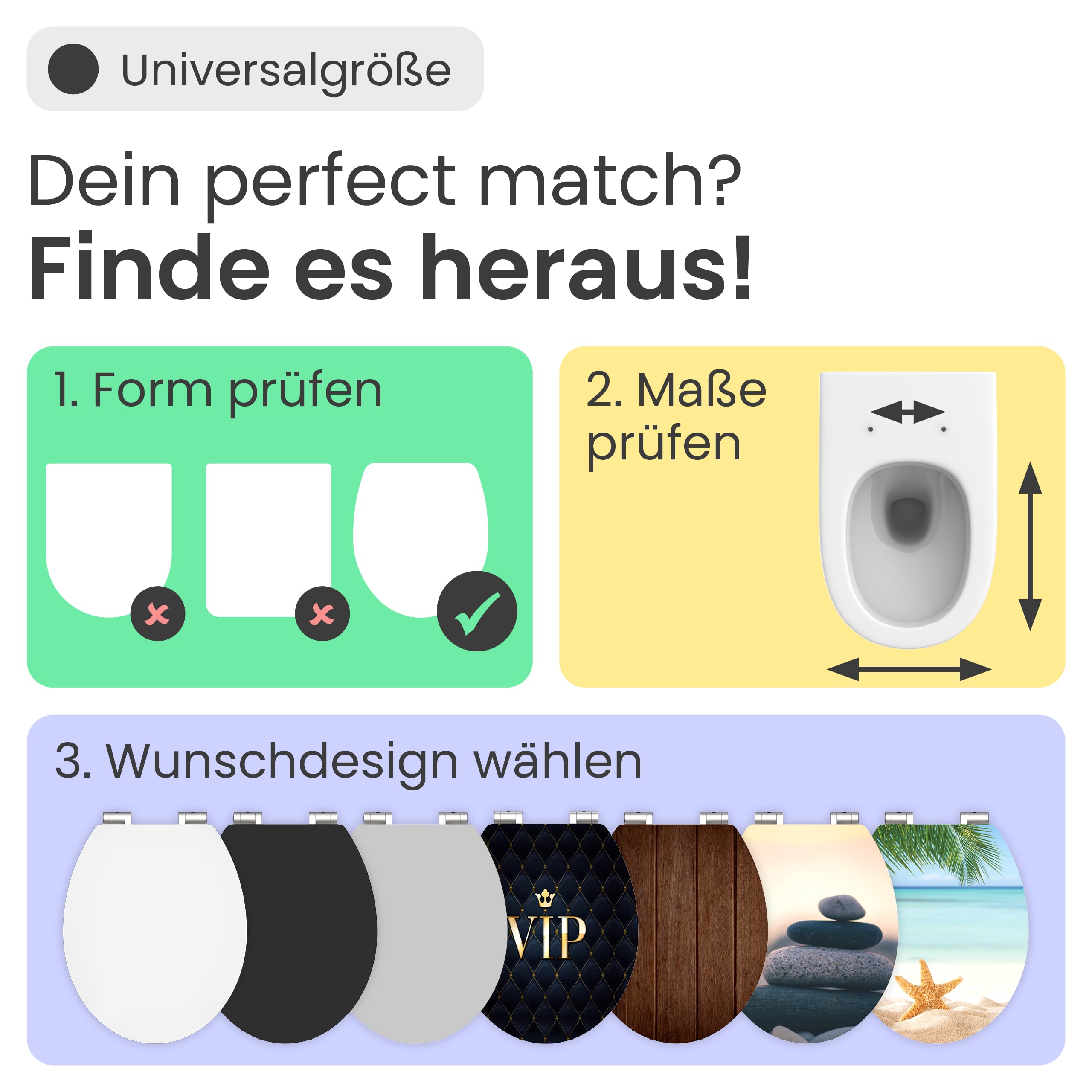 instmaier Gaia | WC Sitz mit Motiv | Dunkles Holz | MDF-Holz geprüft nachhaltig mit FSC-Zertifizierung | Ovale Form | Toilettensitz mit Absenkautomatik | Pflegeleichte Toilettenbrille