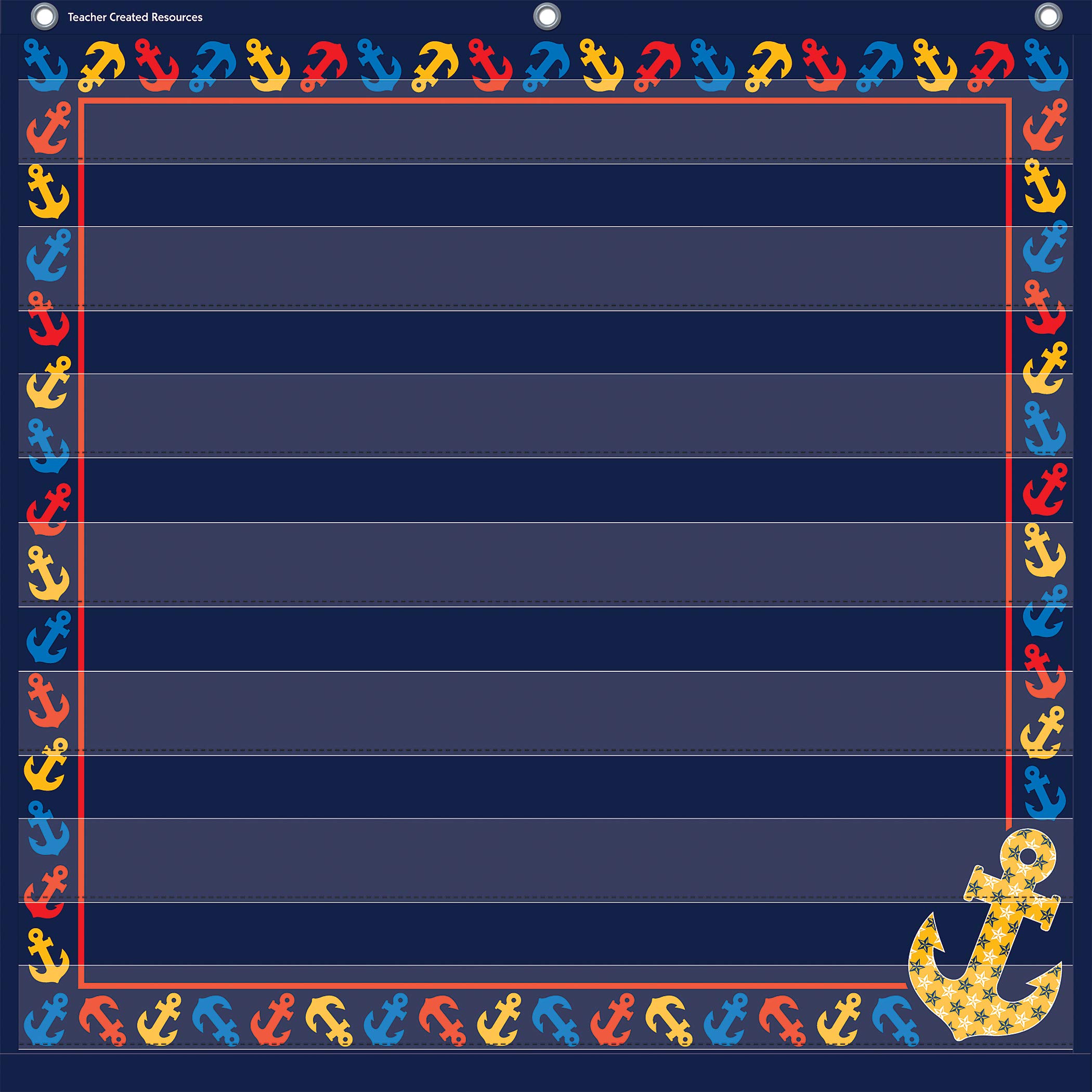 Teacher Created Resources Anchors 7 Pocket Chart (28" x 28")