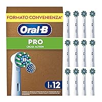 Oral-B Testine Di Ricambio per Spazzolino Elettrico Oral B, 12 Testine Pro Cross Action