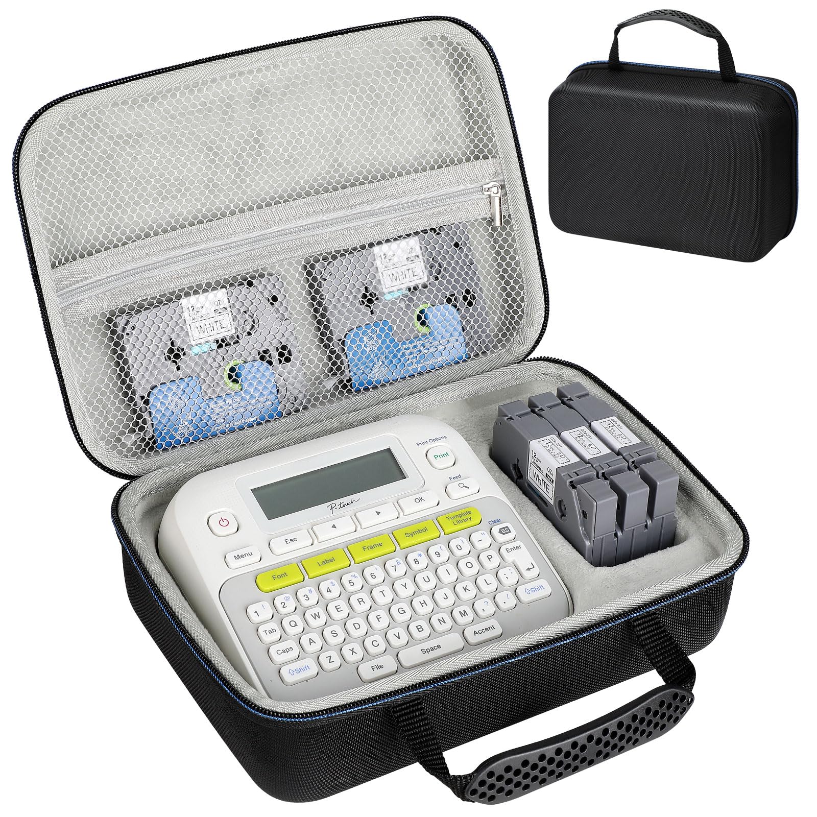 Przenośne etui do przechowywania, kompatybilne z Brother P Touch ptd220 d210, kompatybilne z maszyną do etykietowania Brother (tylko pudełko)