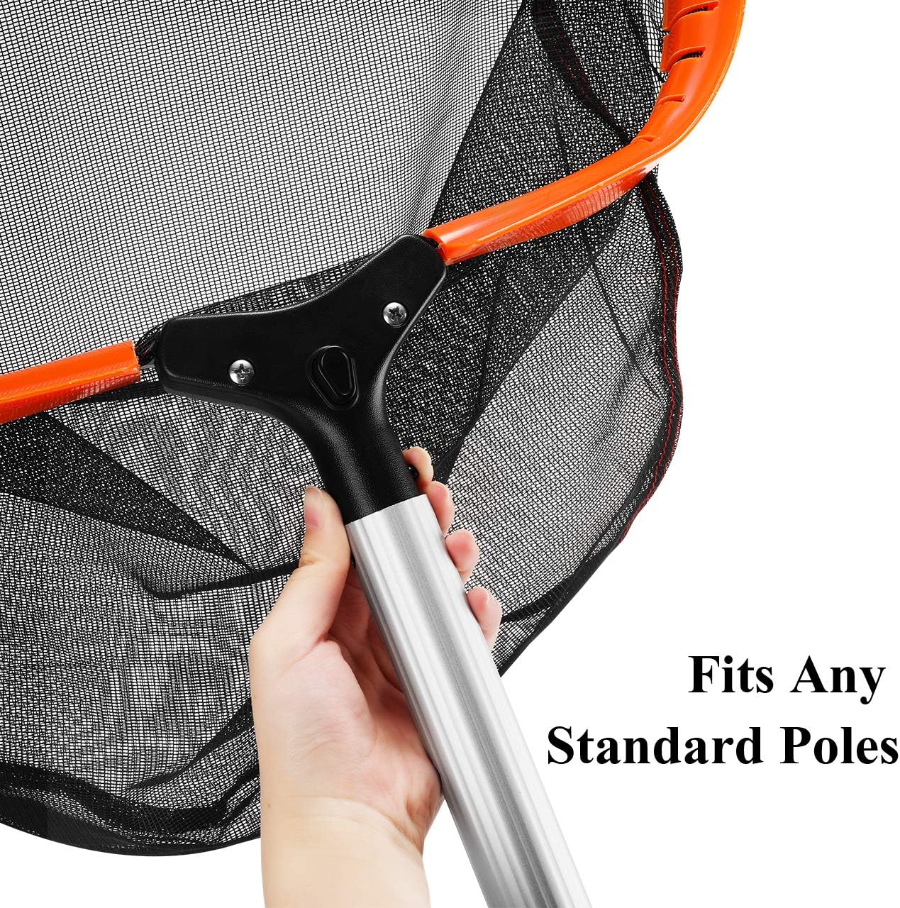 Aiglam Pool Skimmer Net, Heavy Duty Leaf Rake Fine Mesh Deep Bag with Strong Plastic Frame,for Cleaning Pool Spa Pond, Debris Pickup Removal (No Pole)