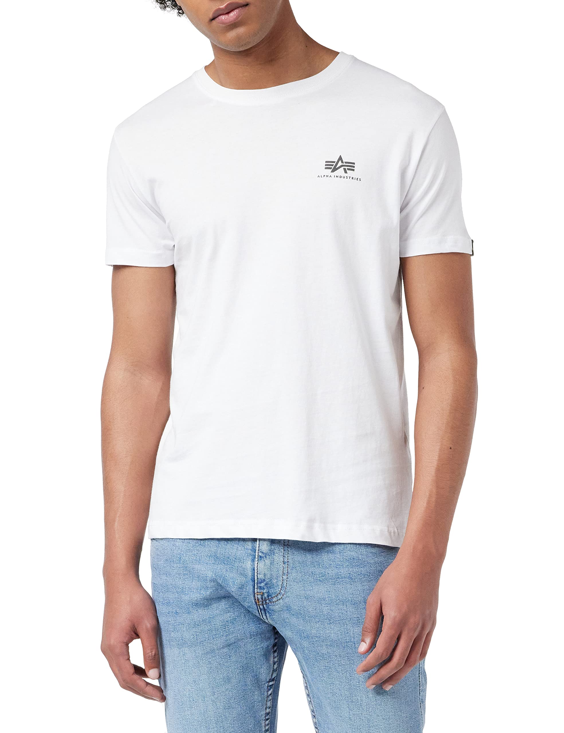 ALPHA INDUSTRIESMen's Basic T Small Logo T-Shirt