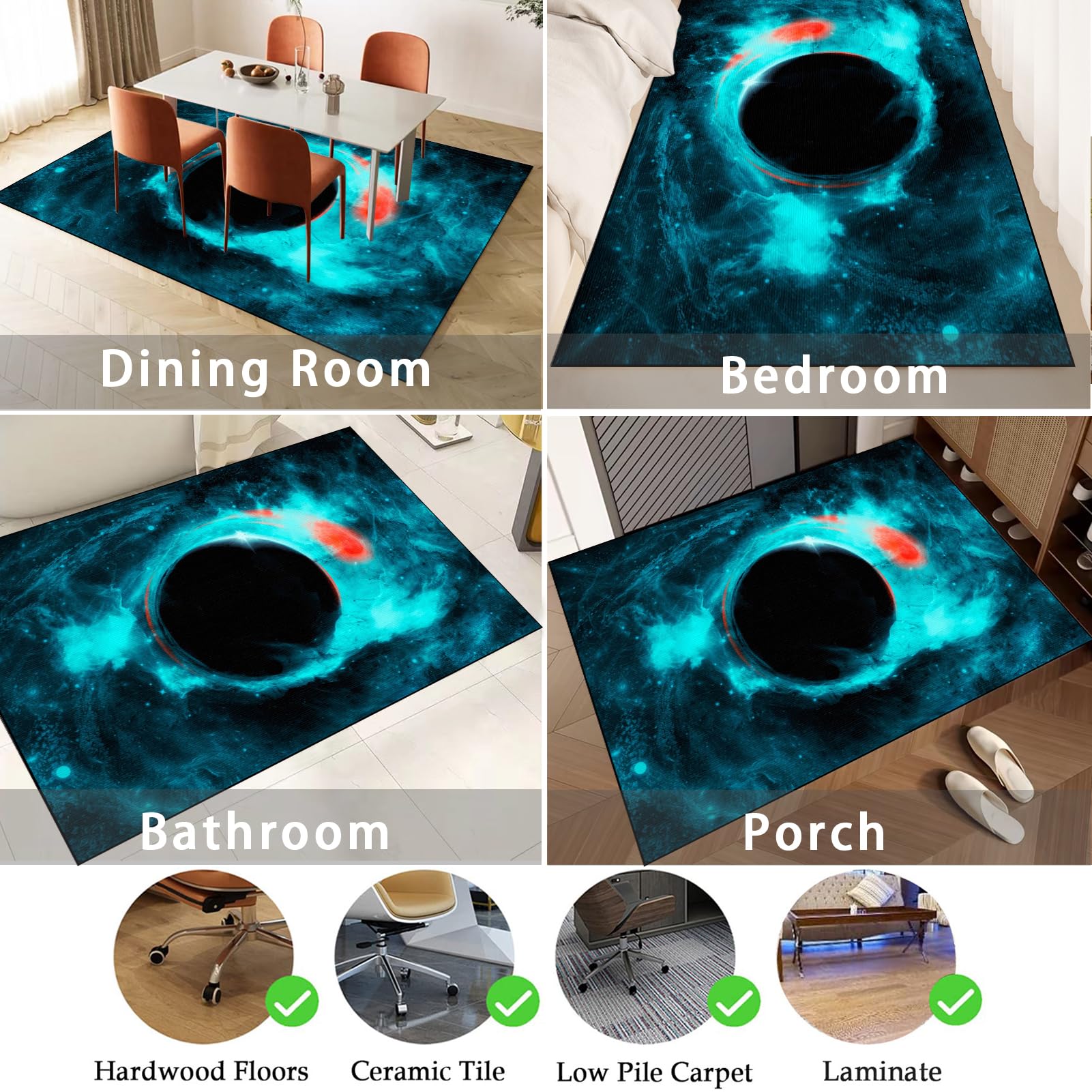 Alfombrilla para Silla de Gaming Oficina Protector de Suelo Silla Ruedas para Suelos Duros 120 x 140 cm Alfombra para protección de Suelos Duros Alfombra Protectora Suelo para Silla de Oficina