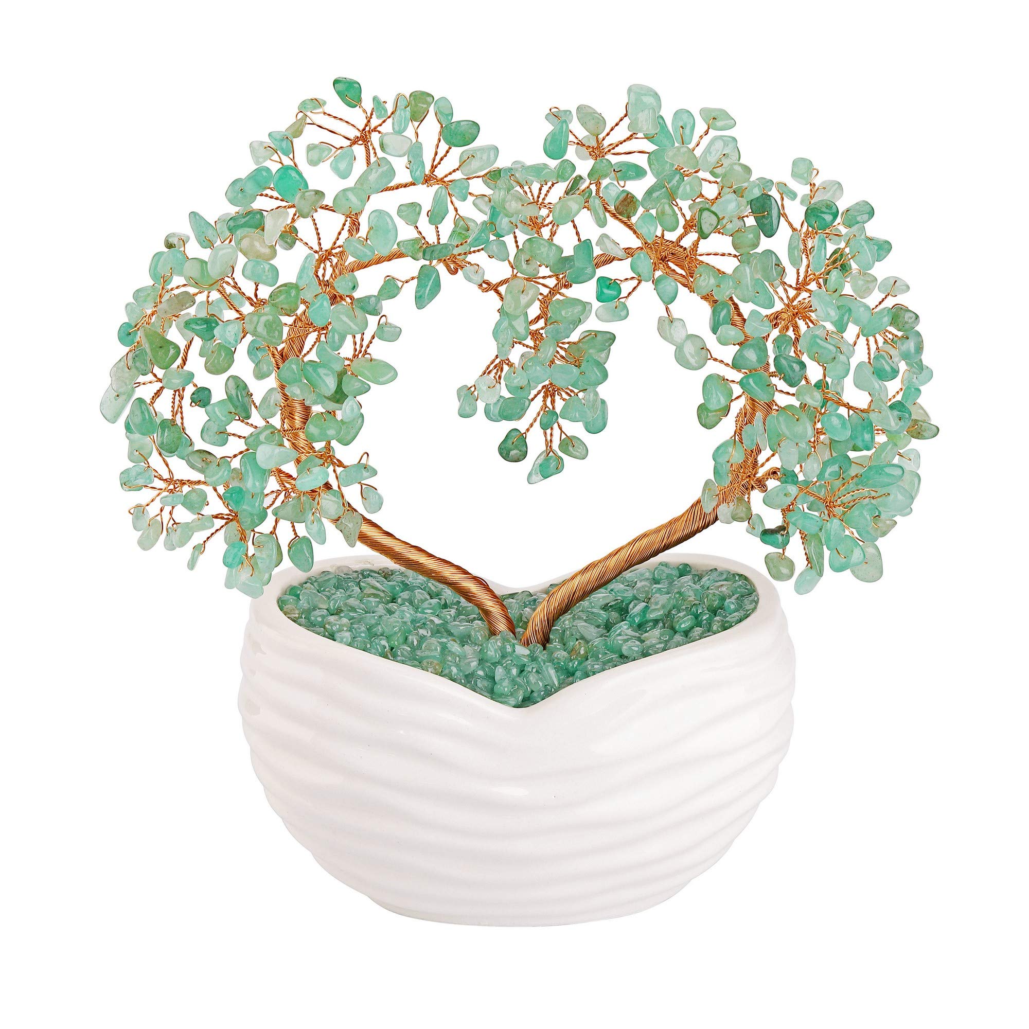 Jovivi Green Aventurine Heart Money Tree