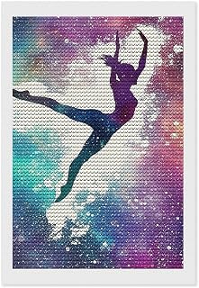 TEERMLLQWA Gymnastics Starry Sky Diamond Art Painting Art Kits for Adults Diamond Art Painting Diamond Art Kits 5D Diamond Art Painting Art Kits for Home Wall Decor 12x16inch