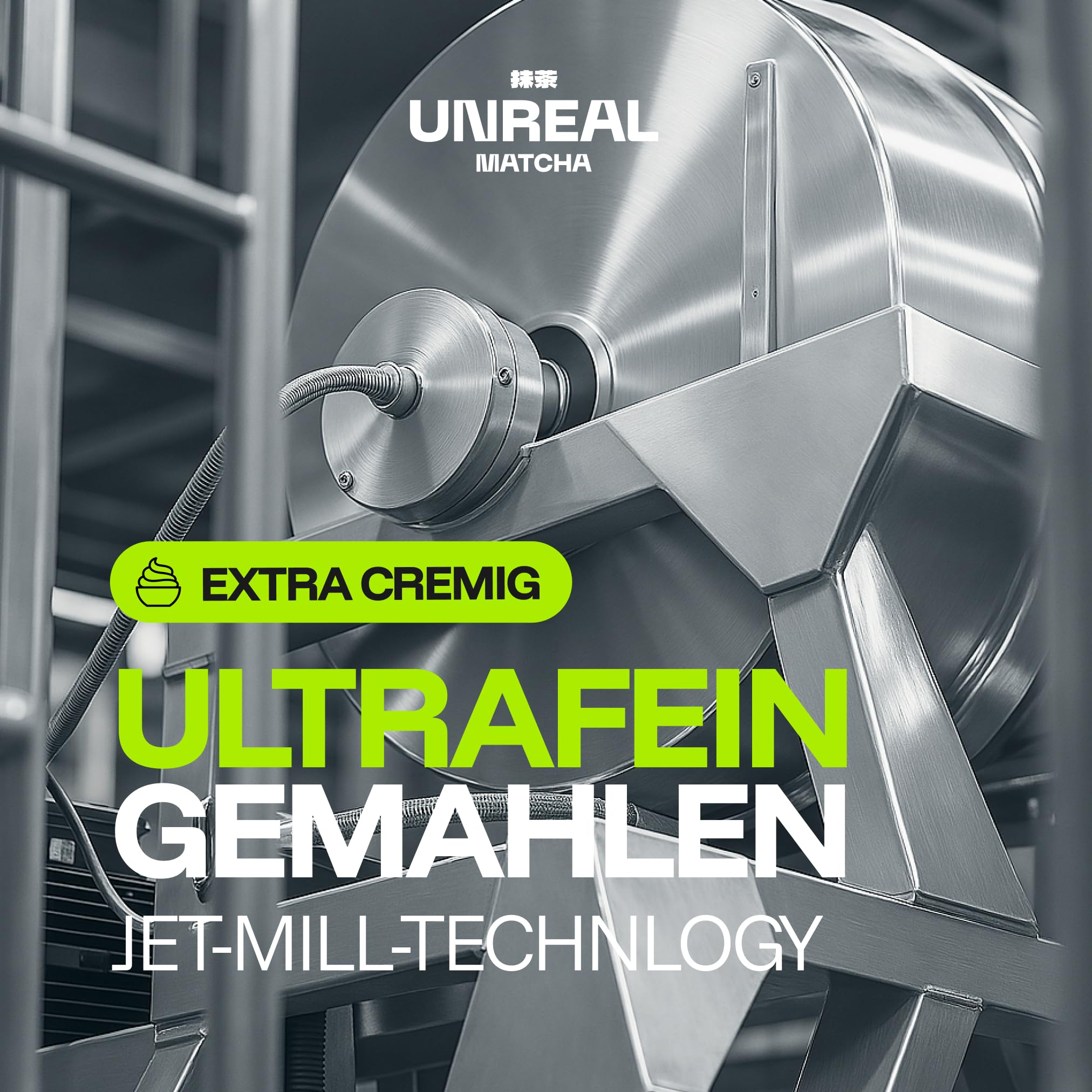 UNREAL® 100g Ceremonial Bio Matcha – 100% Japanischer Zeremonieller Grüntee – Premium Qualität aus Shizuoka – Für Tee, Latte & Smoothies – Besonders fein vermahlen