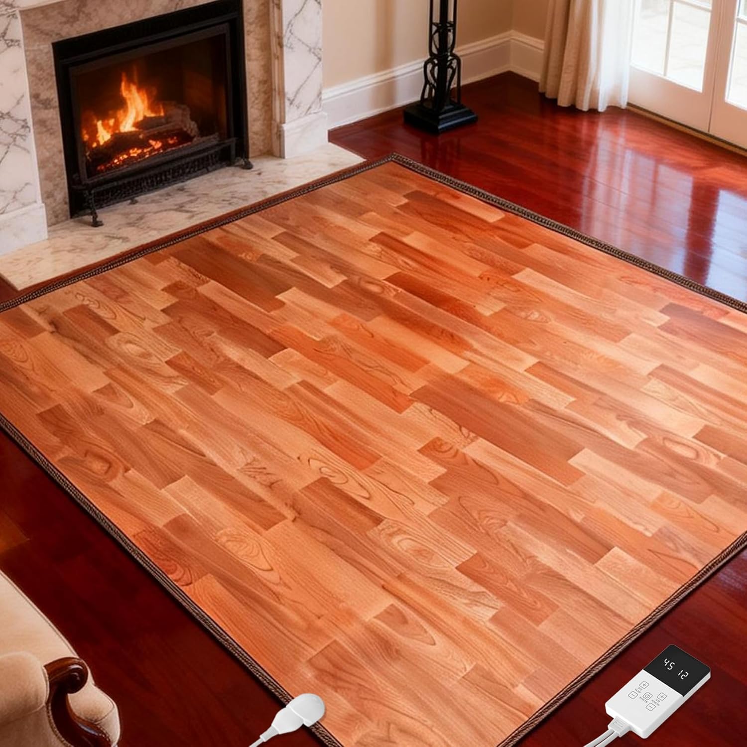 Alfombra Térmica Eléctrica con Termostato y Temporizador 120V