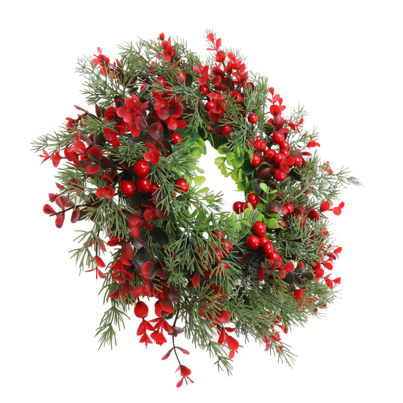 Colgante De De Acebo De Navidad Decoración para Puerta De Fiesta Adorno De De Bayas 1 Ud.