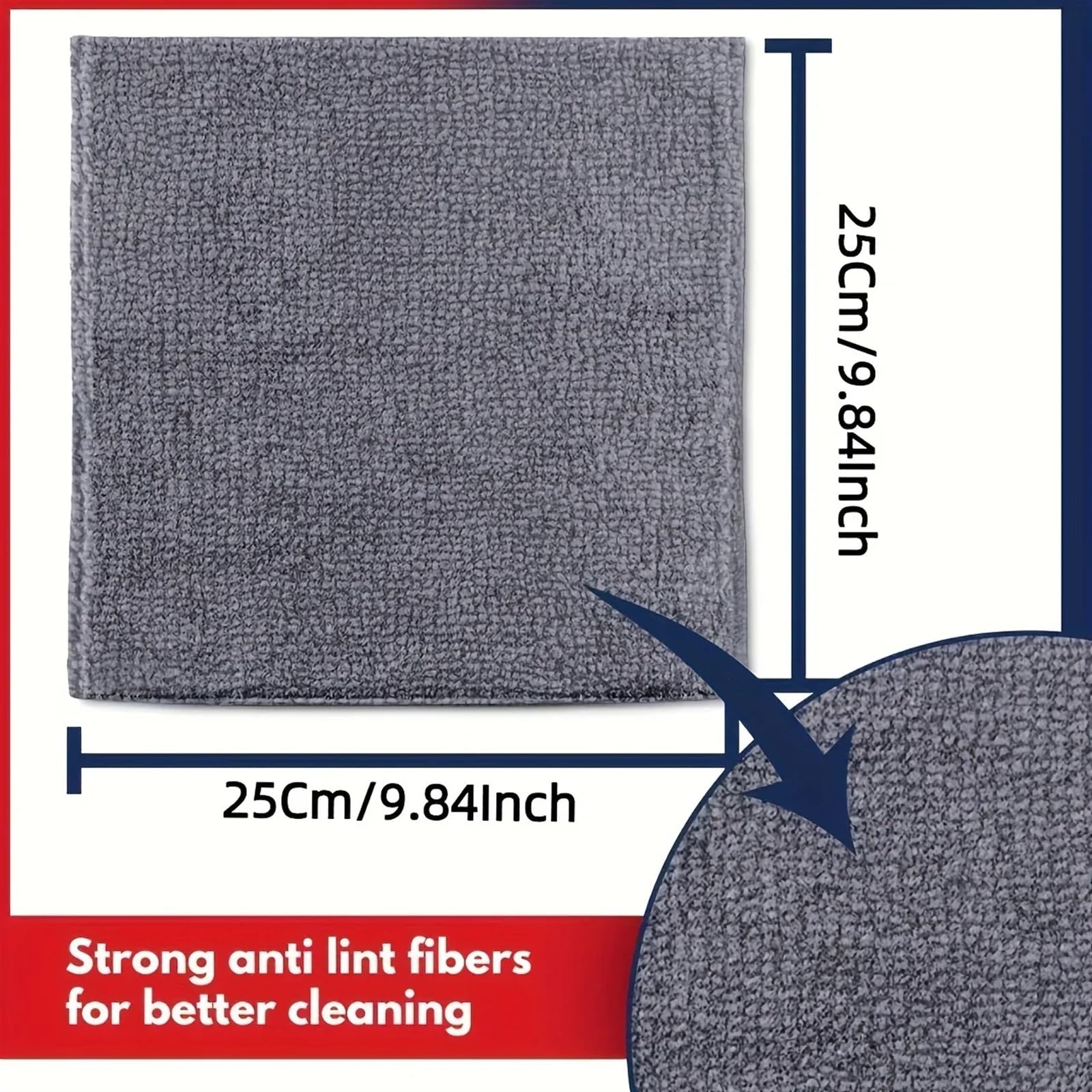 PañOs De Limpieza Toalla de Cocina de 5/10/20 Piezas, Juego de paño de Limpieza Gris Claro de Fibra Ultrafina, paño Absorbente, Suave y quitamanchas PañOs De Limpieza para Cocina(20pcs)