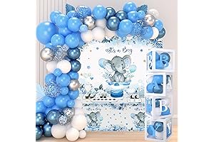 Elephant Boy Baby Shower Decorations Boxes - Boy Elephant Baby Shower Decorations