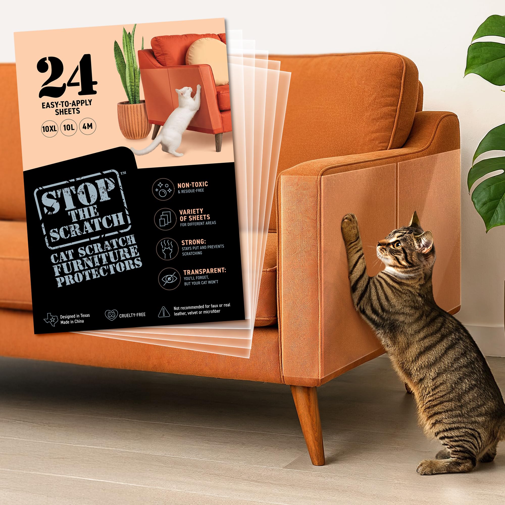 Cat Scratch Deterrent Tape – 24 XL Clear