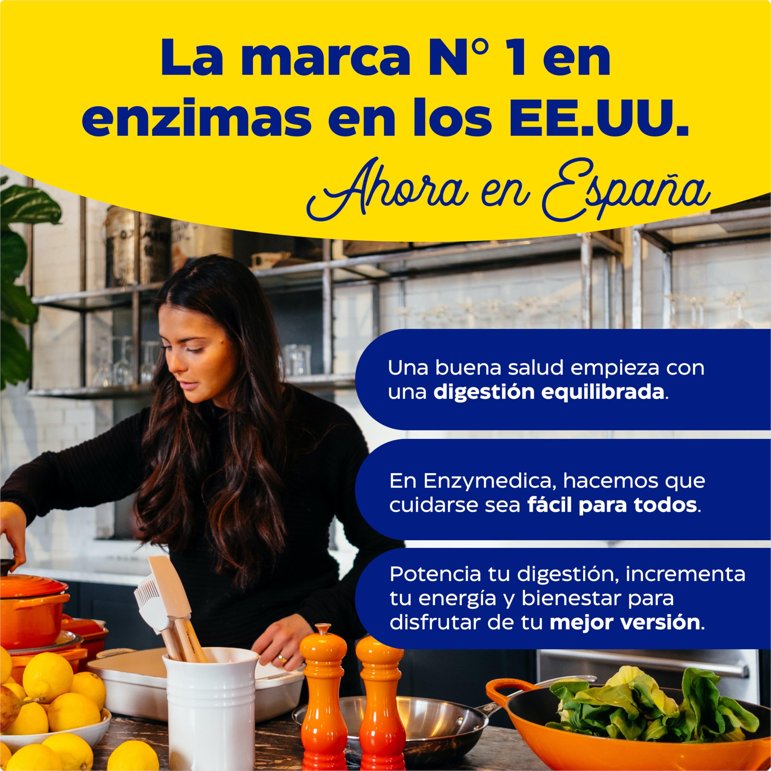 Enzymedica, Digest Gold + Live Bacteria, Fórmula Enzimática de Acción Rápida, Reduce los Gases y la Hinchazón, Mejora la Absorción de Nutrientes, Sin Gluten, Sin Lácteos, Vegano, 90 Cápsulas