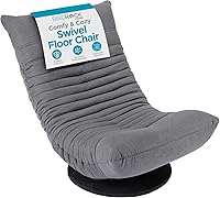 Vista 1 de BIRDROCK HOME Swivel Floor Chair - 360 Adjustable Memory Foam Lounge Seat - Gaming - Comfortable Back Support - Cushion Dorm Rocker - Comfy for Azul