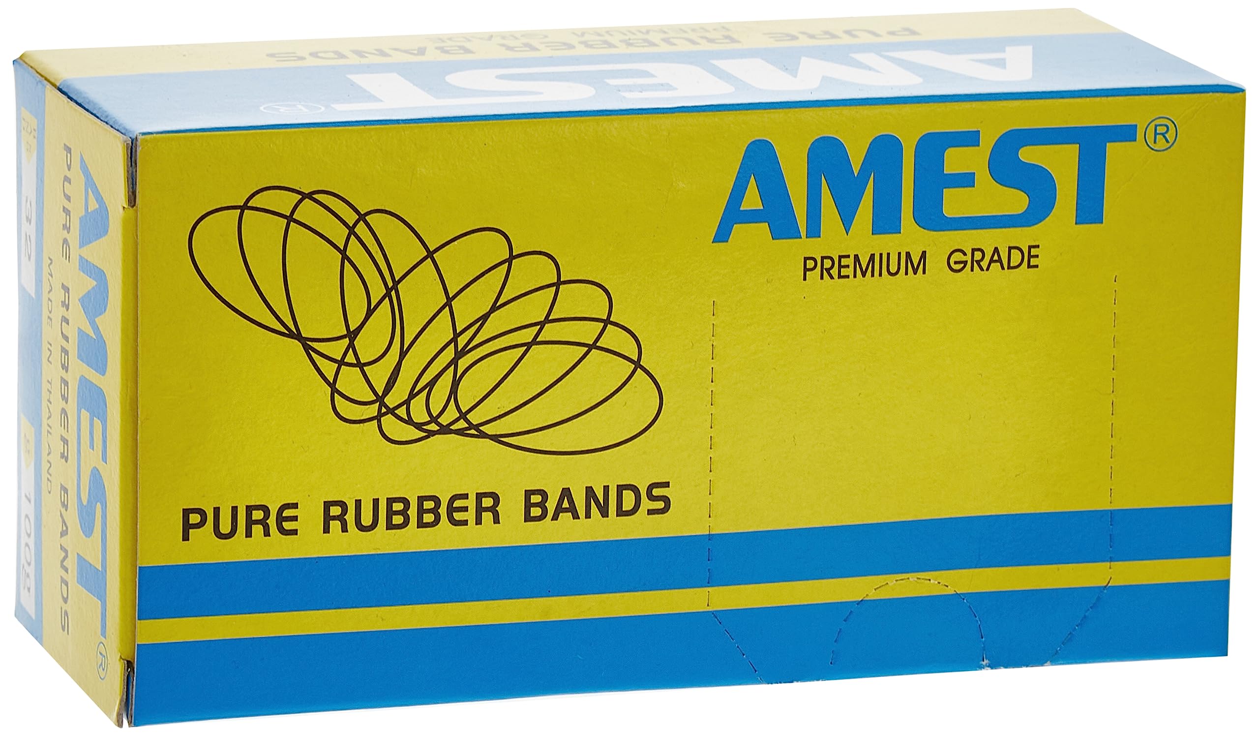 Amest Rubber Bands Size 32 (3 x 5/64 x 1/32 Inch) Stretchable For School Home Office Stationery Holder Elastic for DIY, Arts and Crafts, Document Organizing,Light Brown.100gram Pack