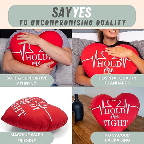 Miniatura 3 de Almohada de corazón para después de la cirugía cardíaca  Cirugía de bypass de recuperación de almohada para la tos  Almohada de cirugía de corazón
