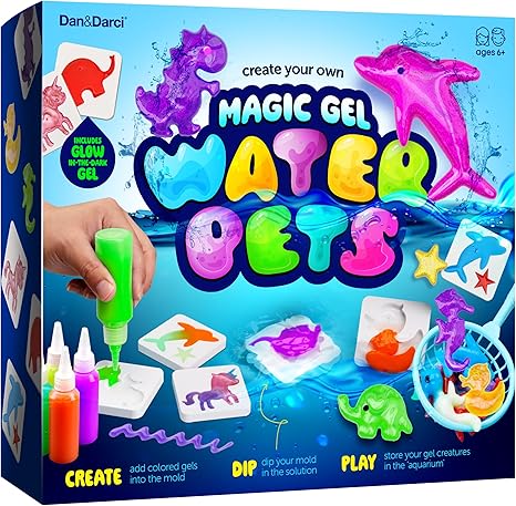 Dan&Darci Aqua Fairy Water Gel Kit for Kids - Easter Gift - Magic Elf Toy Kits - Waters Pets - DIY Squishy Maker Set - Craft for Kids - Make Your Own Squishies Toys Crafts - Gifts for Boys & Girls