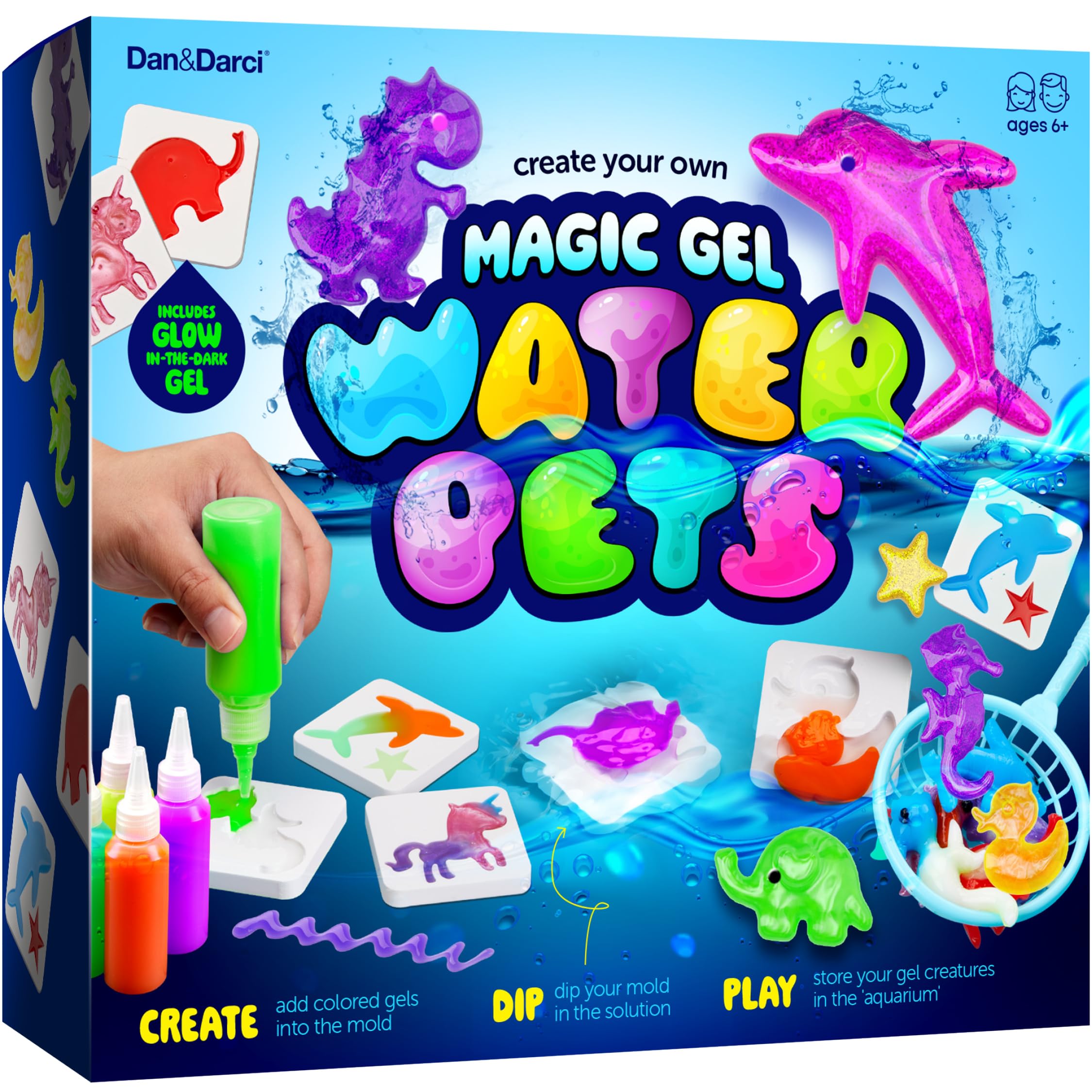 Dan&Darci Aqua Fairy Water Gel Kit for Kids - Magic Elf Toy Kits - Waters Pets - DIY Squishy Maker Set - Craft for Kids - Make Your Own Squishies Toys Crafts for Boys & GirlsDan&Darci Aqua Fairy Water Gel Kit for Kids - Magic Elf…