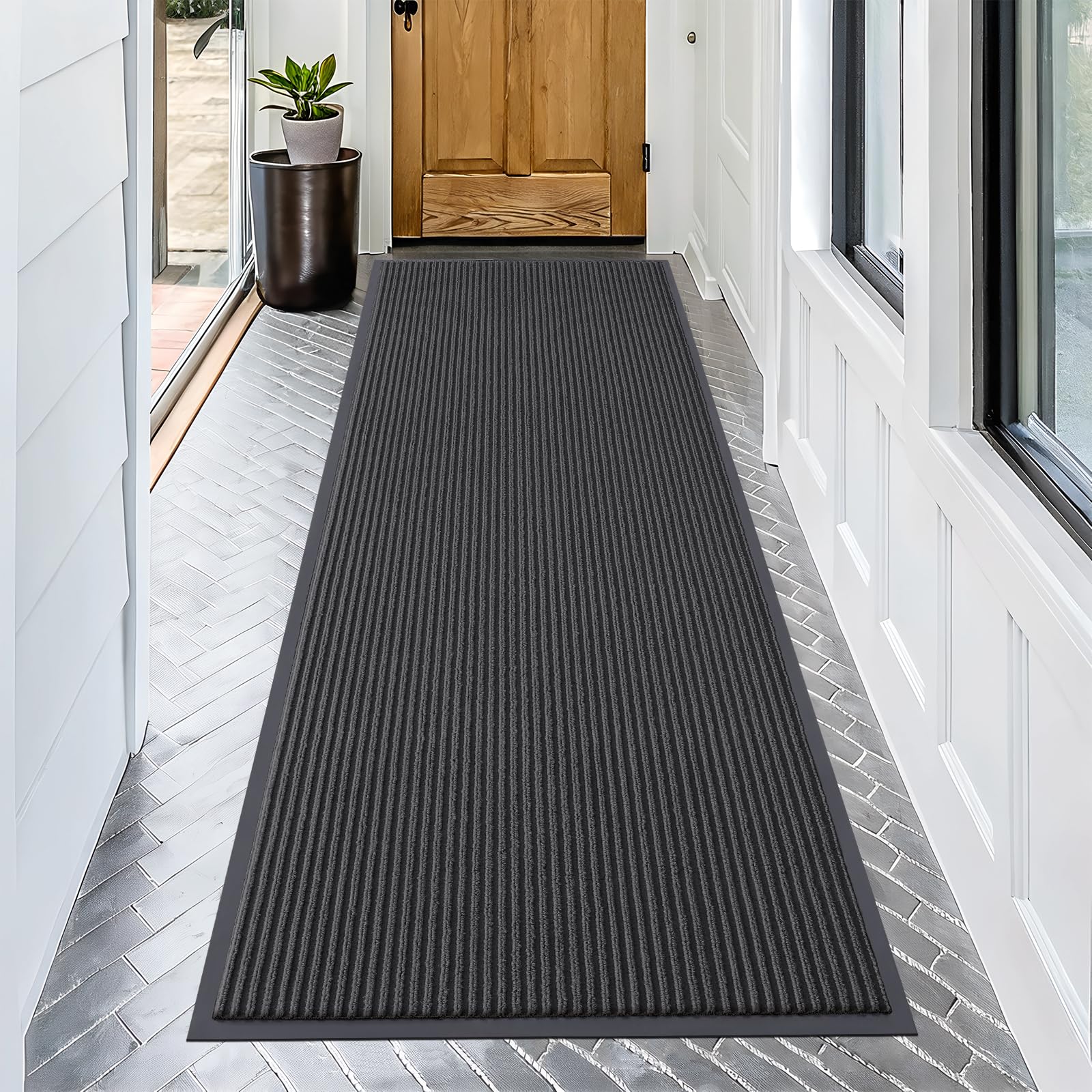 OLANLY Front Door Mat Indoor Outdoor Entrance, Waterproof Heavy Duty Doormat, Fade Resistant, Low Profile, Easy Clean Patio Porch Welcome Floor Mats for Entry, 29.5x17, Beige — view 37