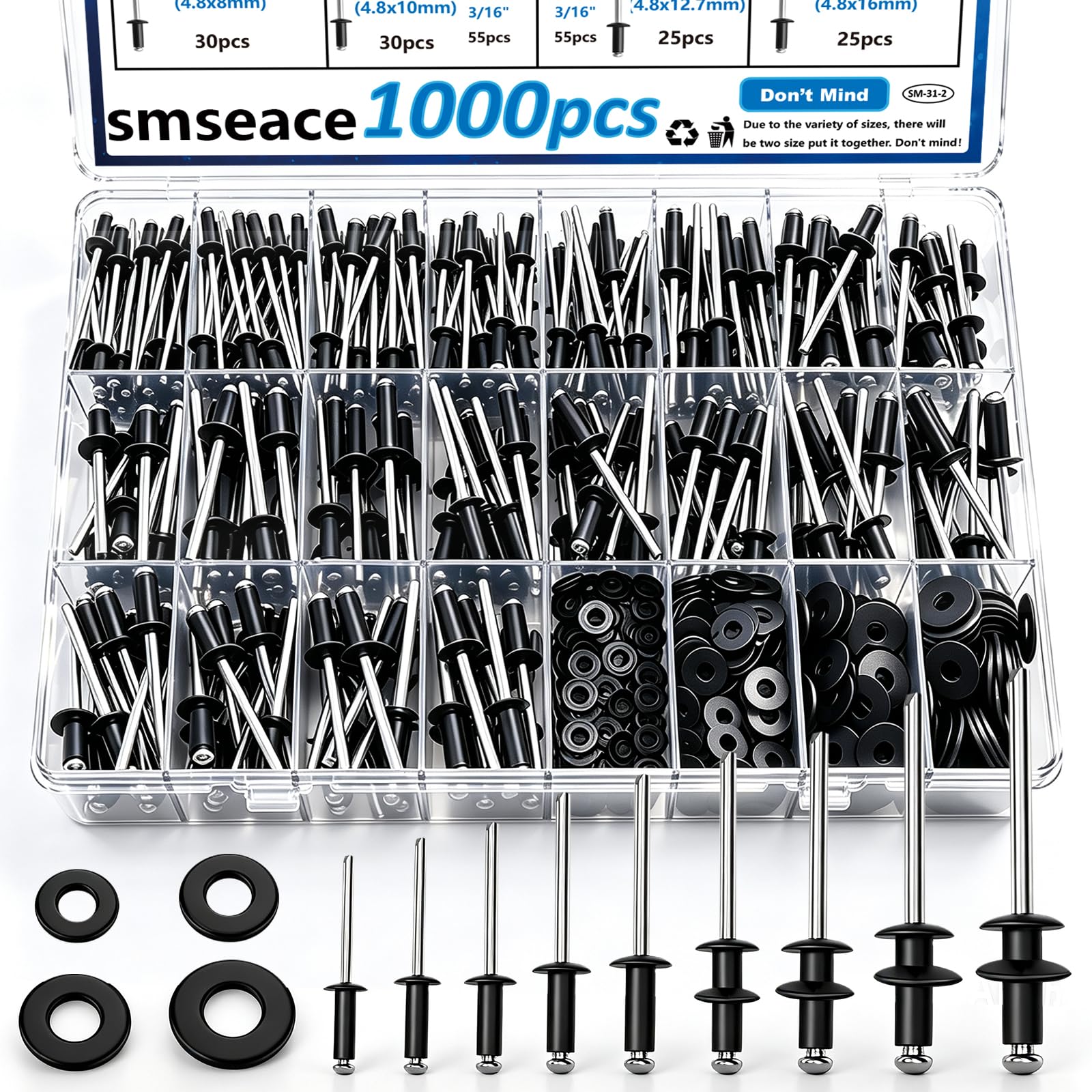 Stainless Steel Rivets Kit - 1000 Pcs -10