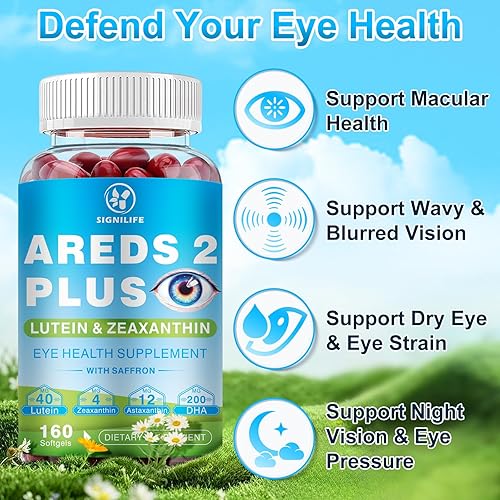 Miniatura 5 de AREDS 2 + cápsulas blandas de luteína y zeaxantina, vitaminas para los ojos, 40 mg de luteína y 4 mg de zeaxantina con vitaminas C, E, azafrán,