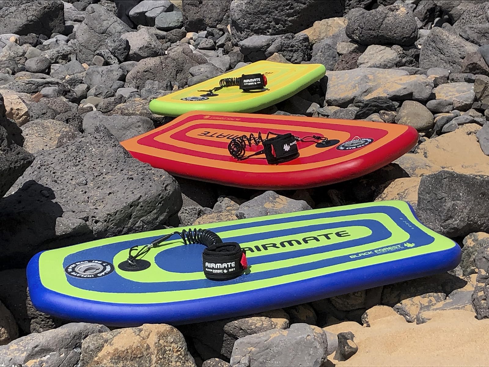AIRMATE XL 46" Bodyboard Premium - Sportgerät für große Erwachsene 190cm+ - Aufblasbar & Kompakt - Weltweit einzigartig in 4 Größen - Seit 2012 Bewährt - 10+ Jahre haltbar