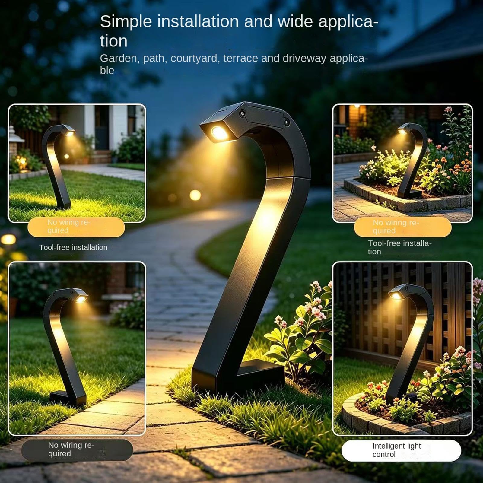 Lampes Solaires D'Extérieur Projecteur Lumineux Sur Piquet Forme Numéro 2