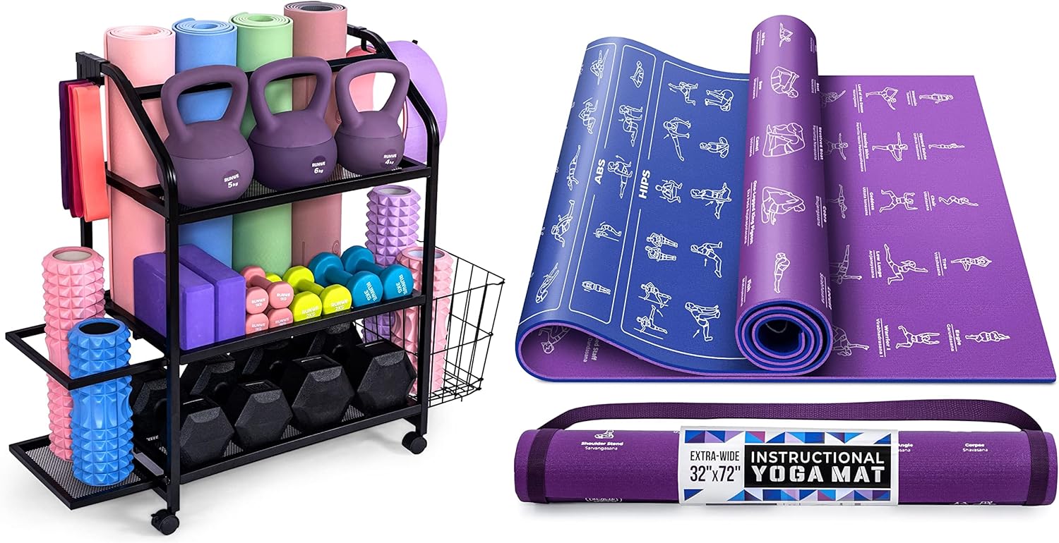 Grand Basics Home Gym Storage Rack & 72" x 32