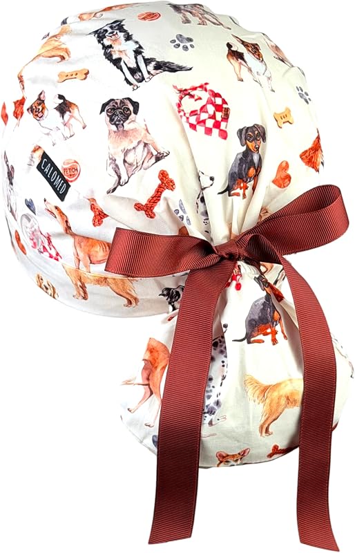 Touca de banho CALOMED Ponytail com laços e botões para cabelos longos