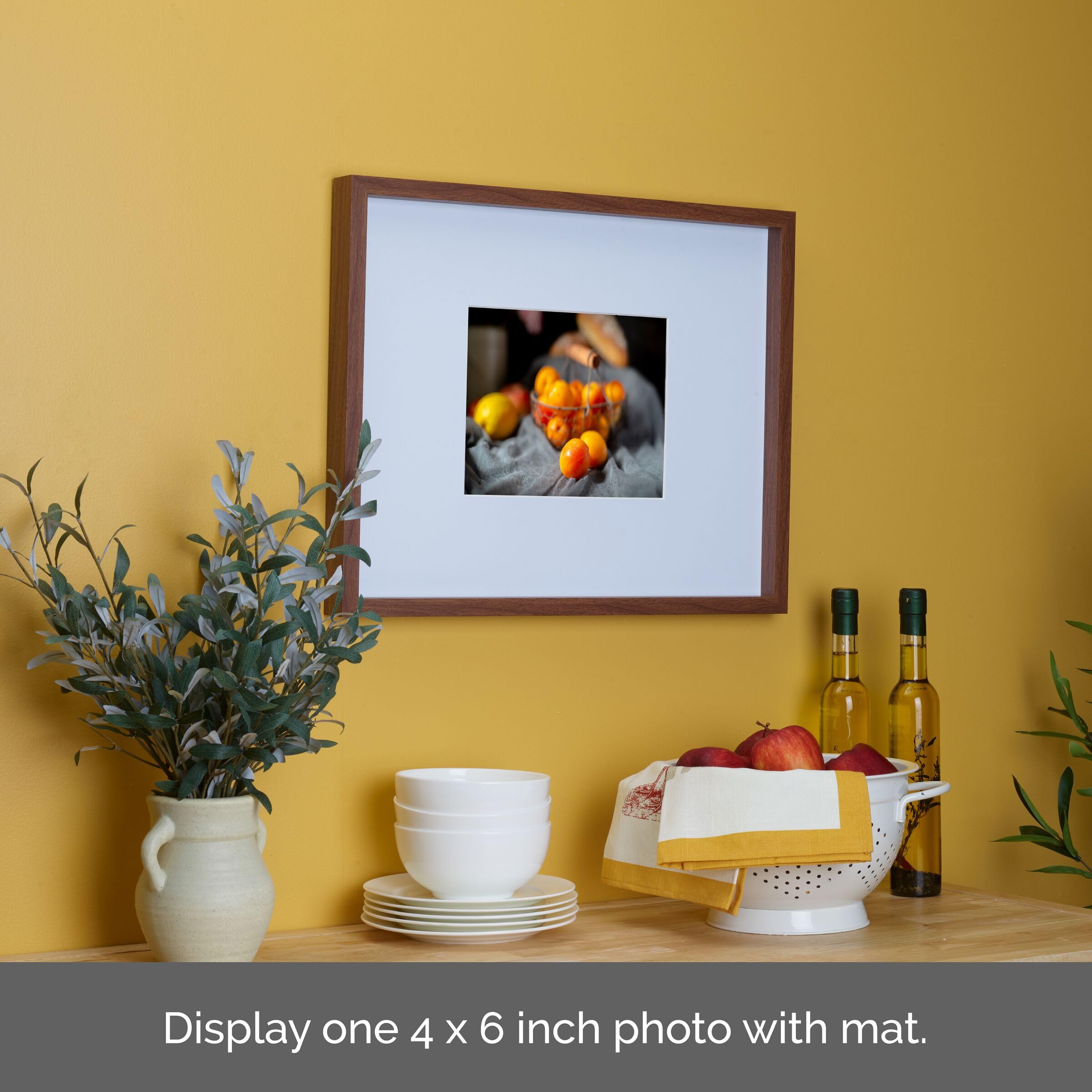 Marcosページ Mikasa Wood Gallery Wall Frame, 11x14 Matted to 4x6, 12x1