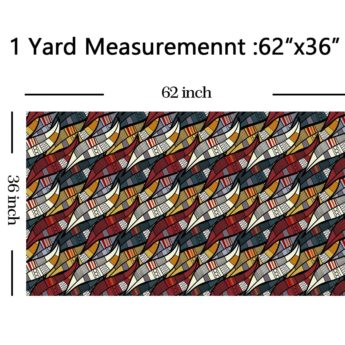 African Upholstery Fabric for Chairs Sofa Couch,Traditional Abstract Geometric Outdoor Fabric by The Yard,Tribal Striped Decor Fabric for Upholstery and Home DIY Projects,1 Yard,(L92*W150cm) Ruby Grey - Image 2