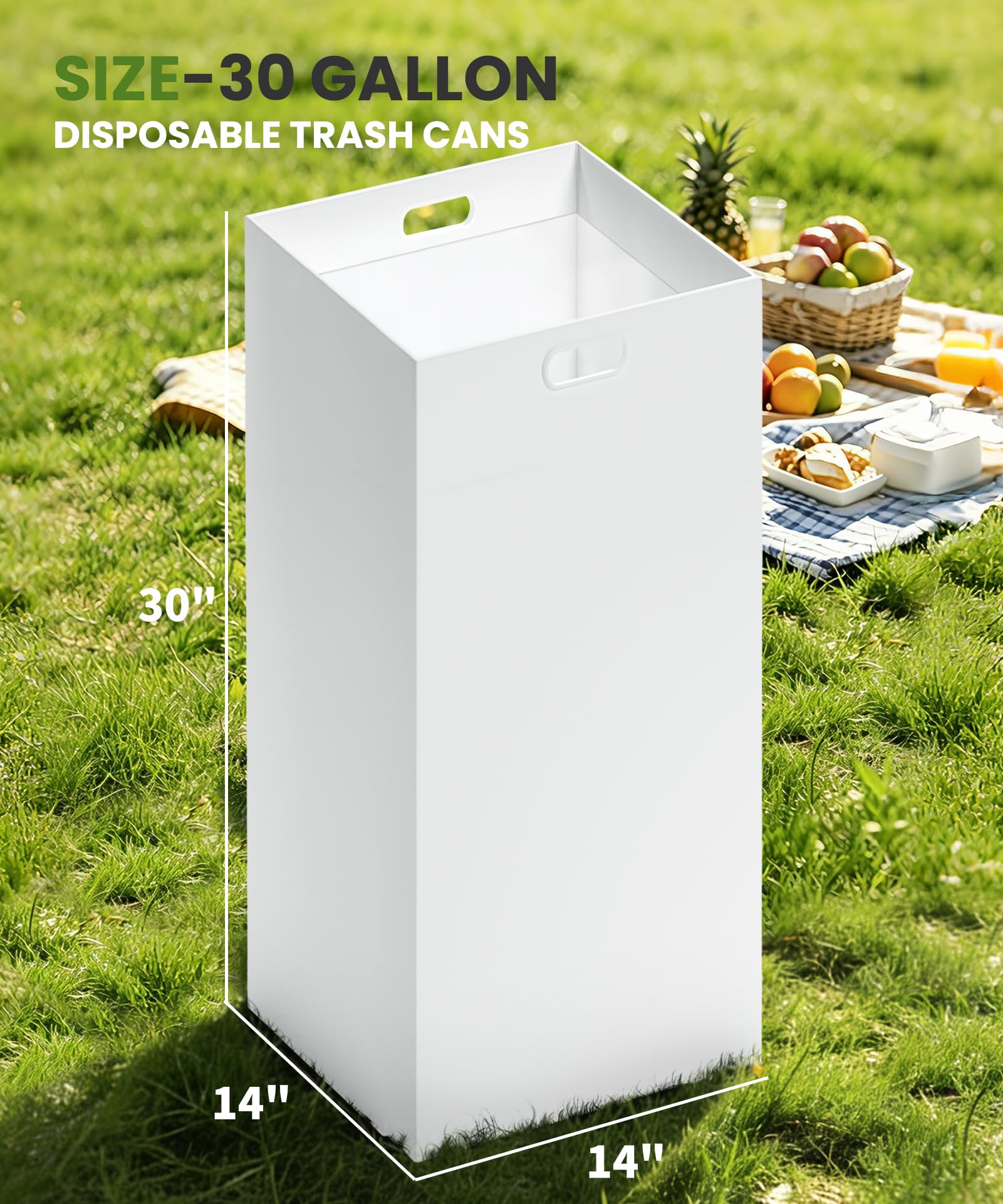 Magicheap 30 Gallon Disposable Trash Cans - 4 Pack -3 Magicheap 30 Gallon Disposable Trash Cans - 4 Pack -3