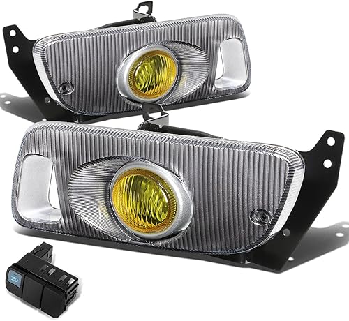 Lámpara de luz antiniebla de conducción con lente ámbar con interruptor compatible con Honda Civic Coupe Hatchback 23 puertas 1992-1995