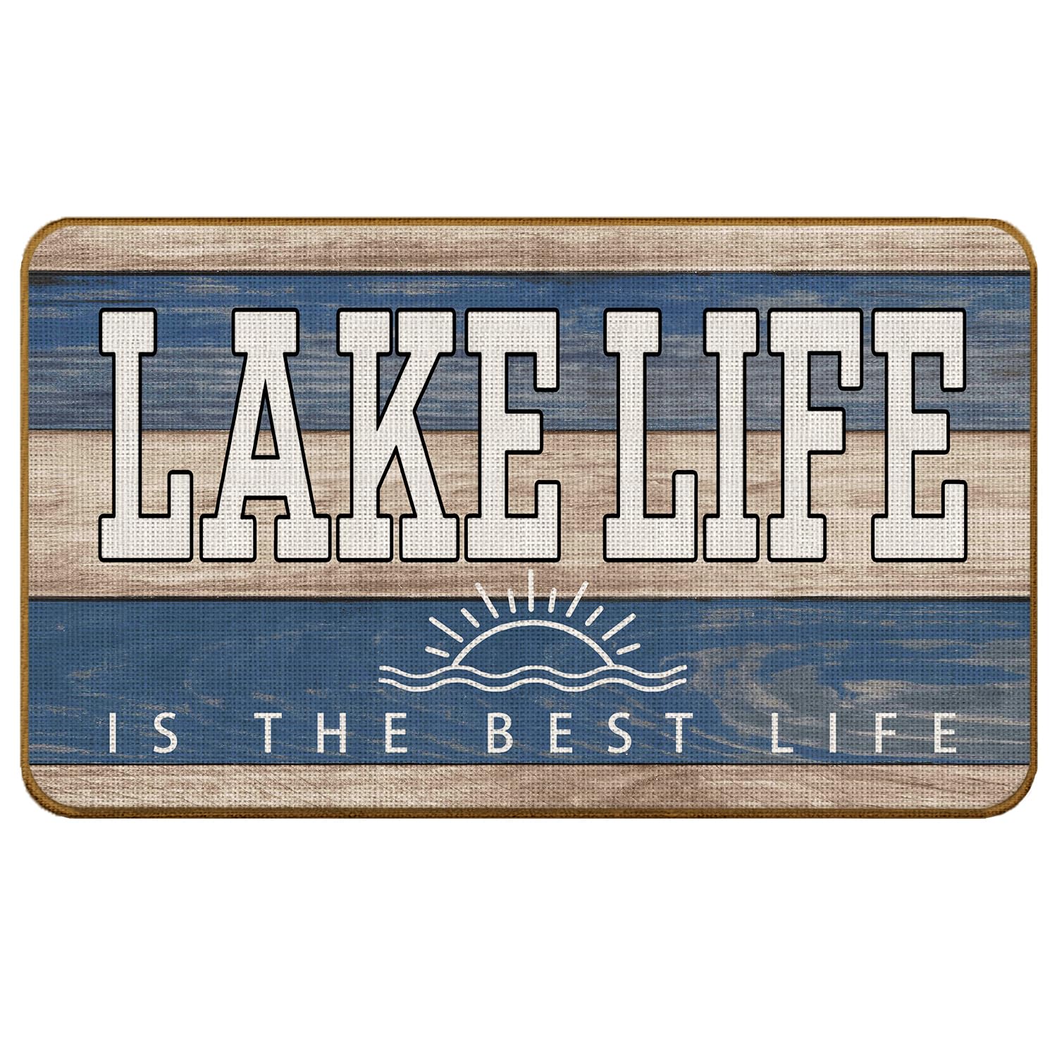 SkipTiger Lake Life is Better at Lake Doormat,Lake House Indoor Outdoor Non-Slip Washable Doormats for Outside Entryway Front Door Porch,Lake House