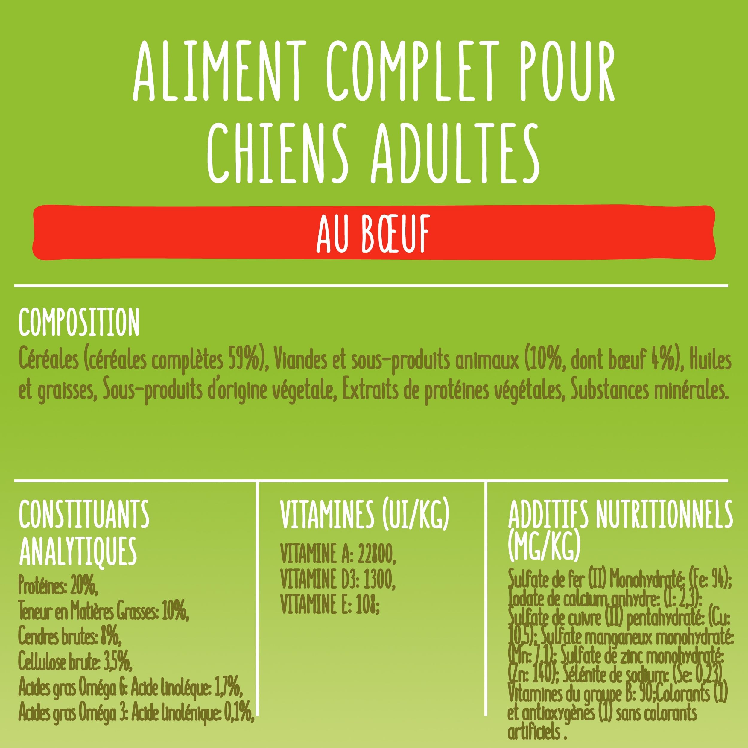 FRISKIES | Active | Chien | Croquettes pour Chiens Adultes | au Boeuf | Aide à Maintenir Un Niveau d'énergie élevé | Sac | 12 KG
