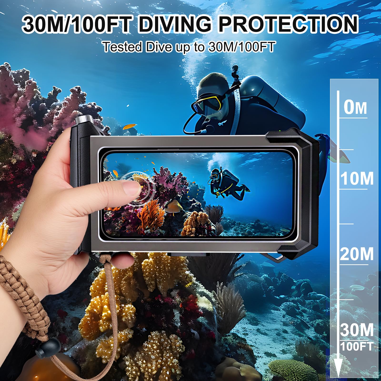 Funda Impermeable Móvil IPX8 Bolsa para Móvil Estanca a Prueba de Agua Compatible para iPhone 17 Pro 17 Air 17 Pro MAX 16e 16 15 14 13 Pro MAX 12 13 14 15 16 Pro Samsung S25 S24 S23 | Compatible para iPhone 17e 17 Pro 17 Air 17 Pro Max 16e 15 16 Pro 14 15