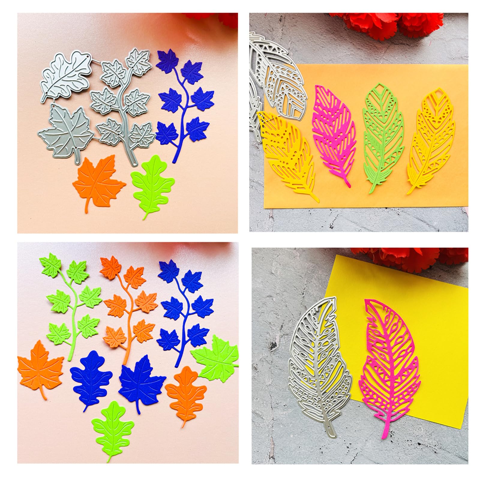 Fustelle in metallo a forma di foglia, per scrapbooking, stencil, biglietti, album fotografici, modelli, decorazioni artigianali
