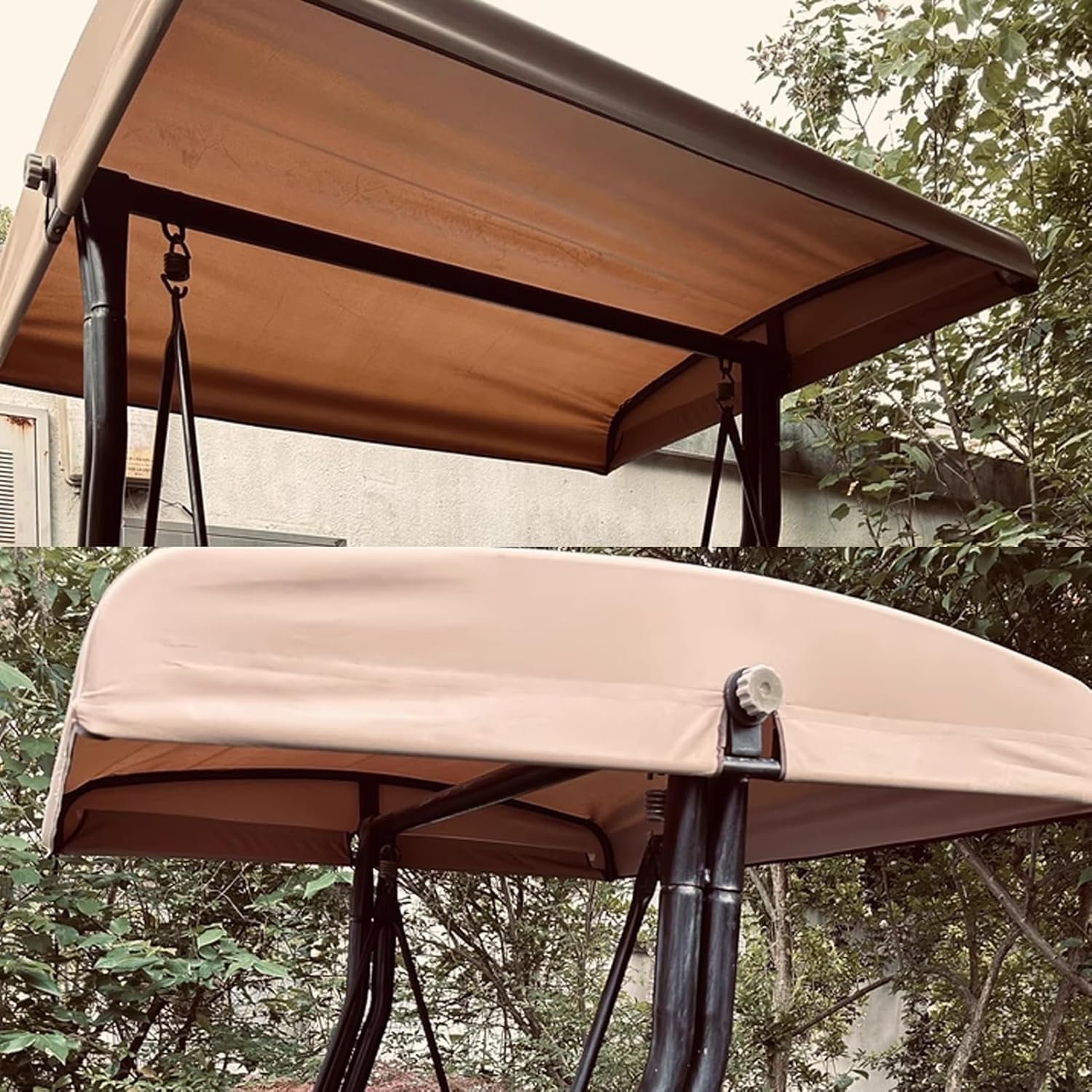 Toit de Remplacement for balancelle, Toit de Remplacement imperméable for hamac 2/3 Places, Housse for mobilier d'extérieur for Jardin, terrasse ou véranda(2 Seater:61.4x49inch)