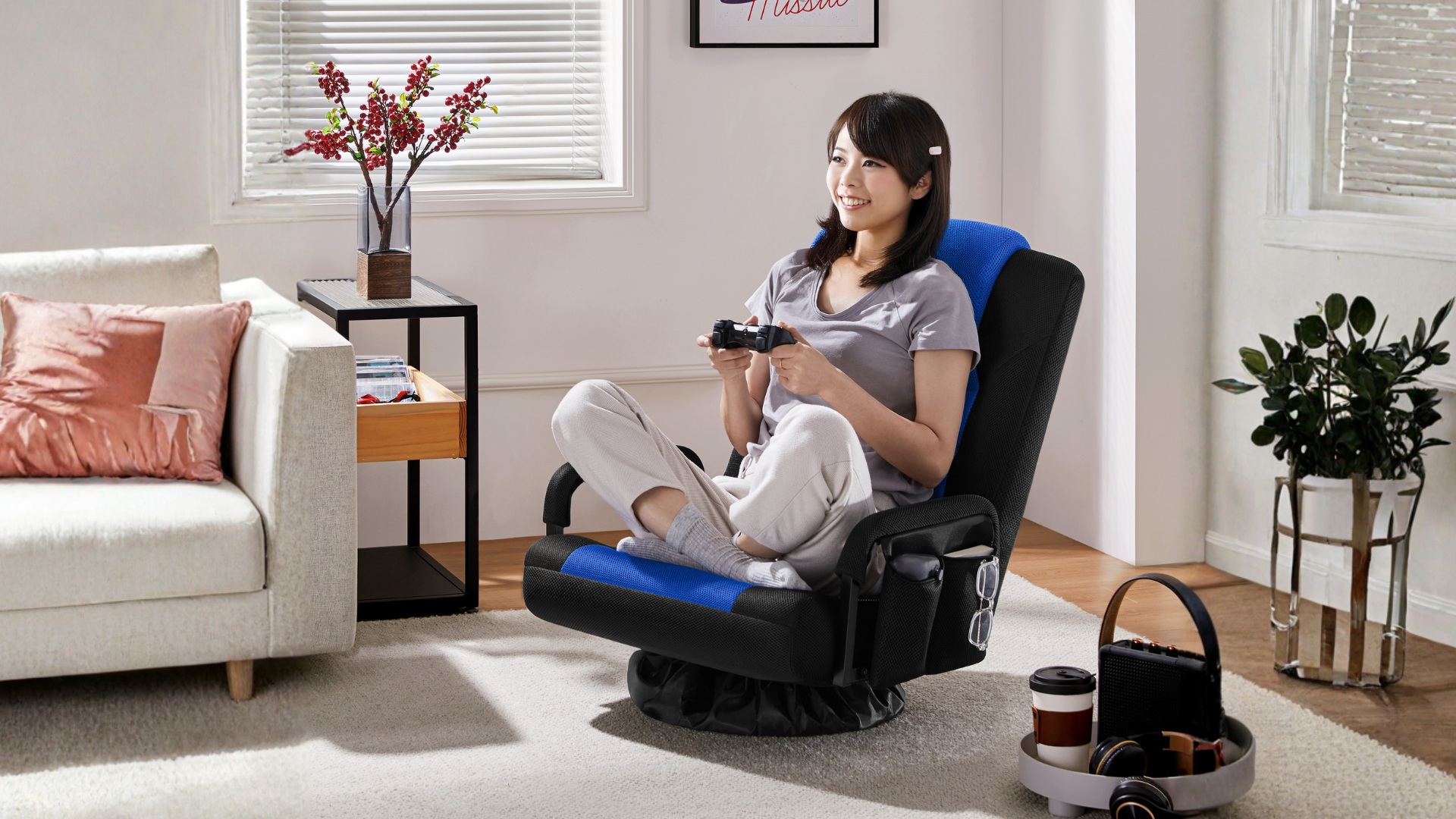 Amazon.co.jp: Yaheetech ゲーミングチェア 座椅子 ゲーミング座椅子