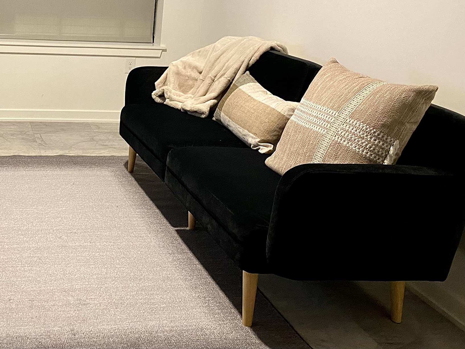 39/mo Finance Milliard Futon Sofa Bed, Memory Foam Convertible Sofa